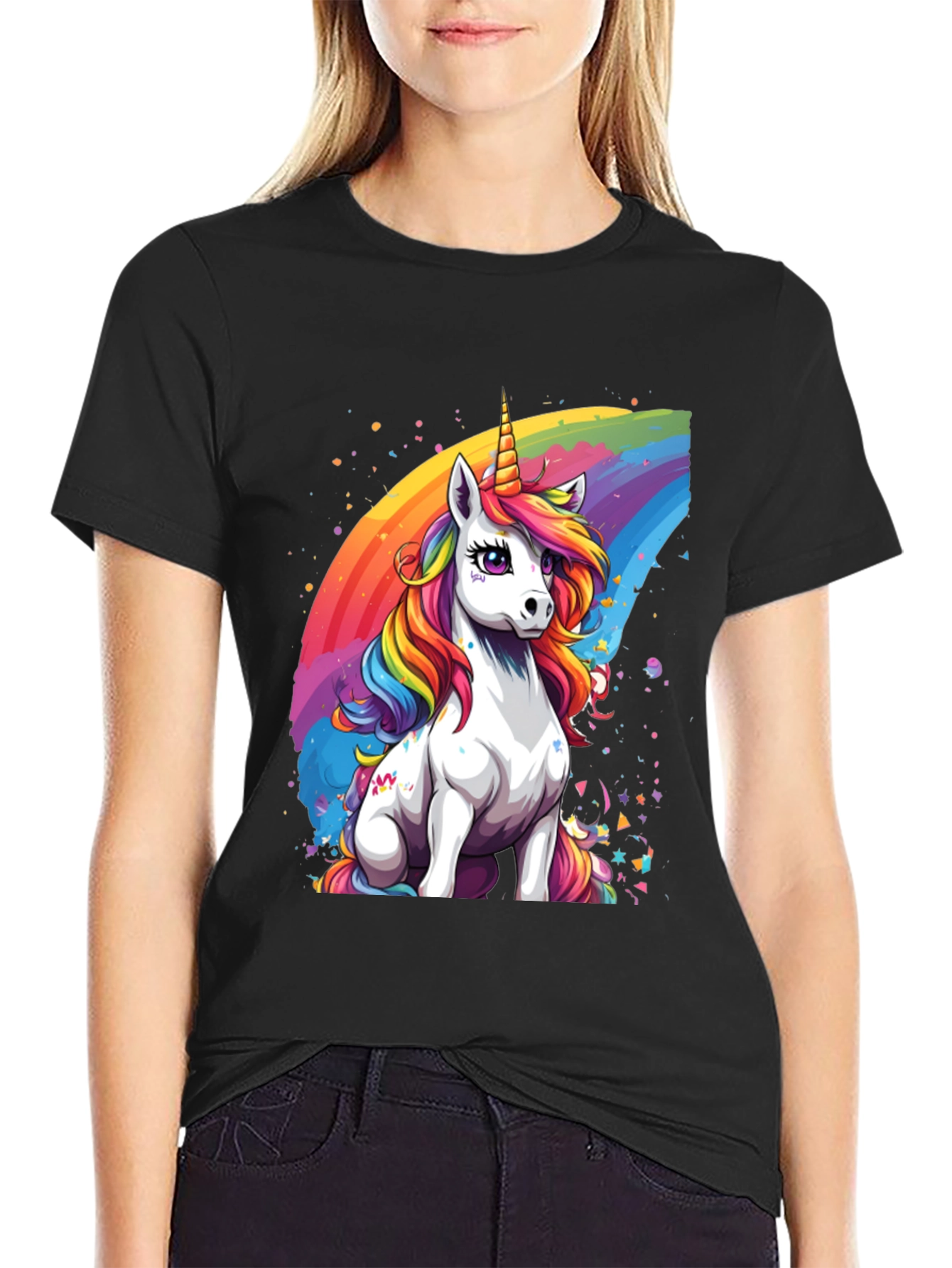 Rainbow Unicorn Graphic T-Shirt