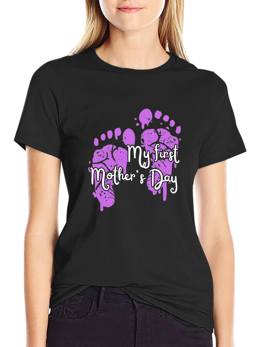 My First Mothers Day Footprint T-Shirt