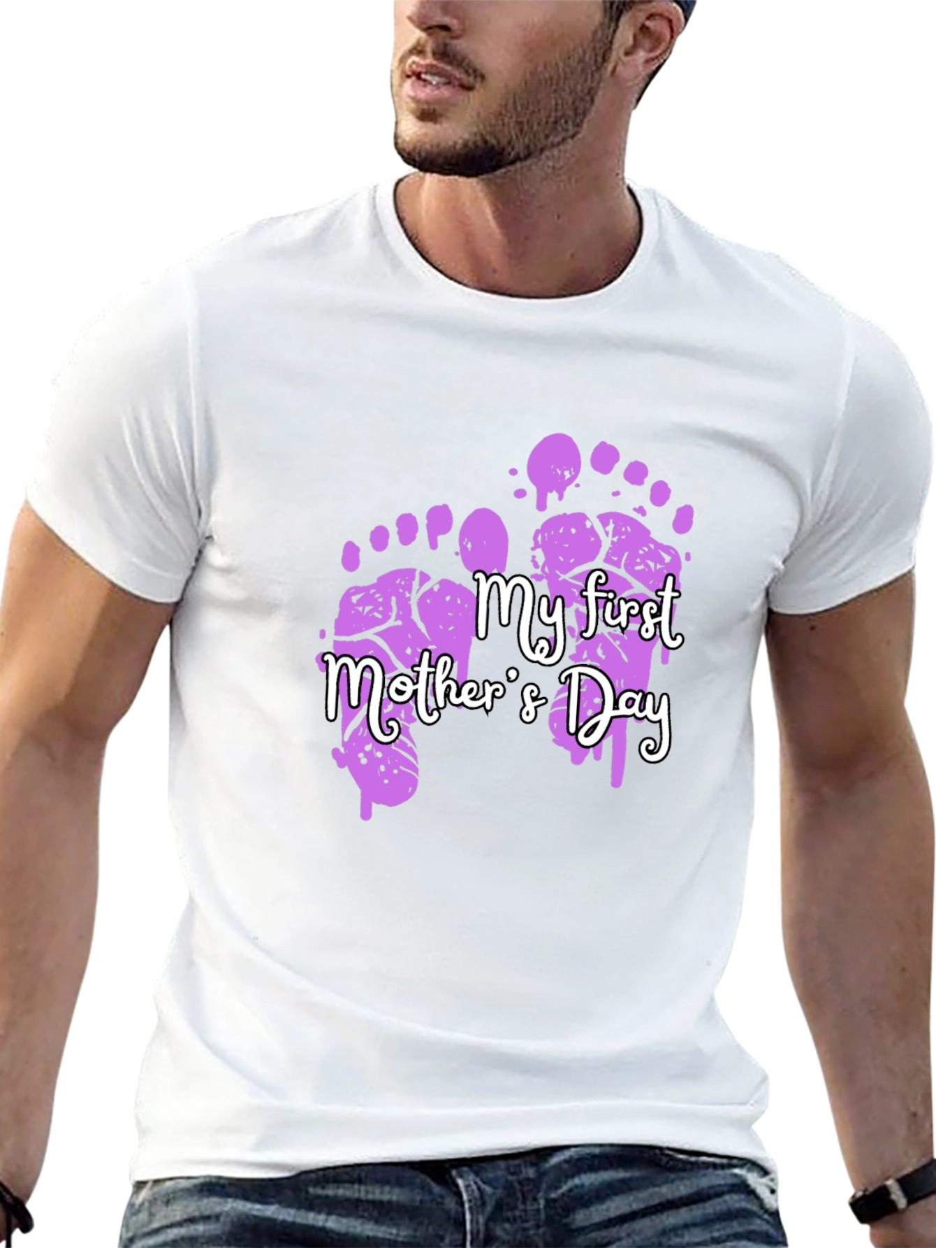 My First Mothers Day Footprint T-Shirt