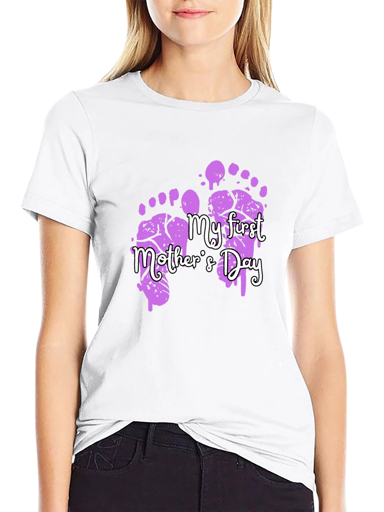 My First Mothers Day Footprint T-Shirt