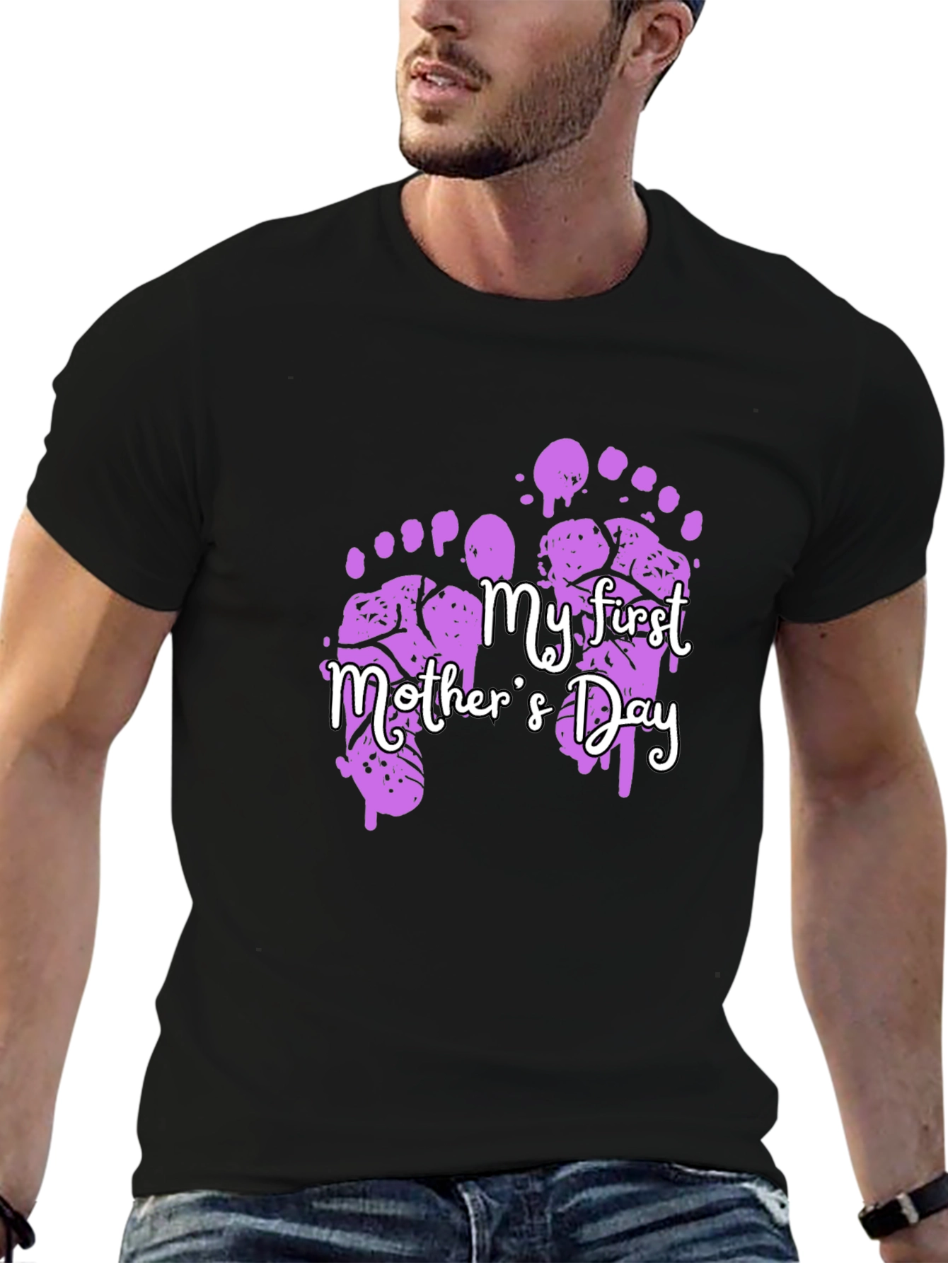 My First Mothers Day Footprint T-Shirt