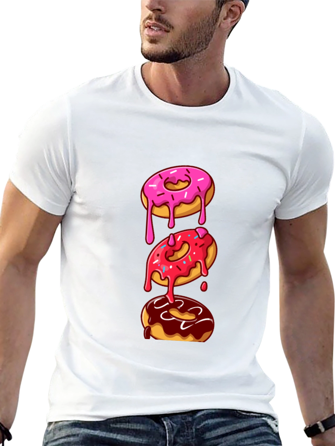 Donut Stack Graphic Tee - Fun & Trendy Style