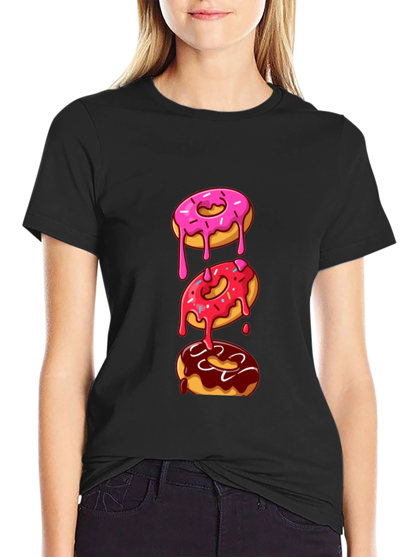 Donut Stack Graphic Tee - Fun & Trendy Style