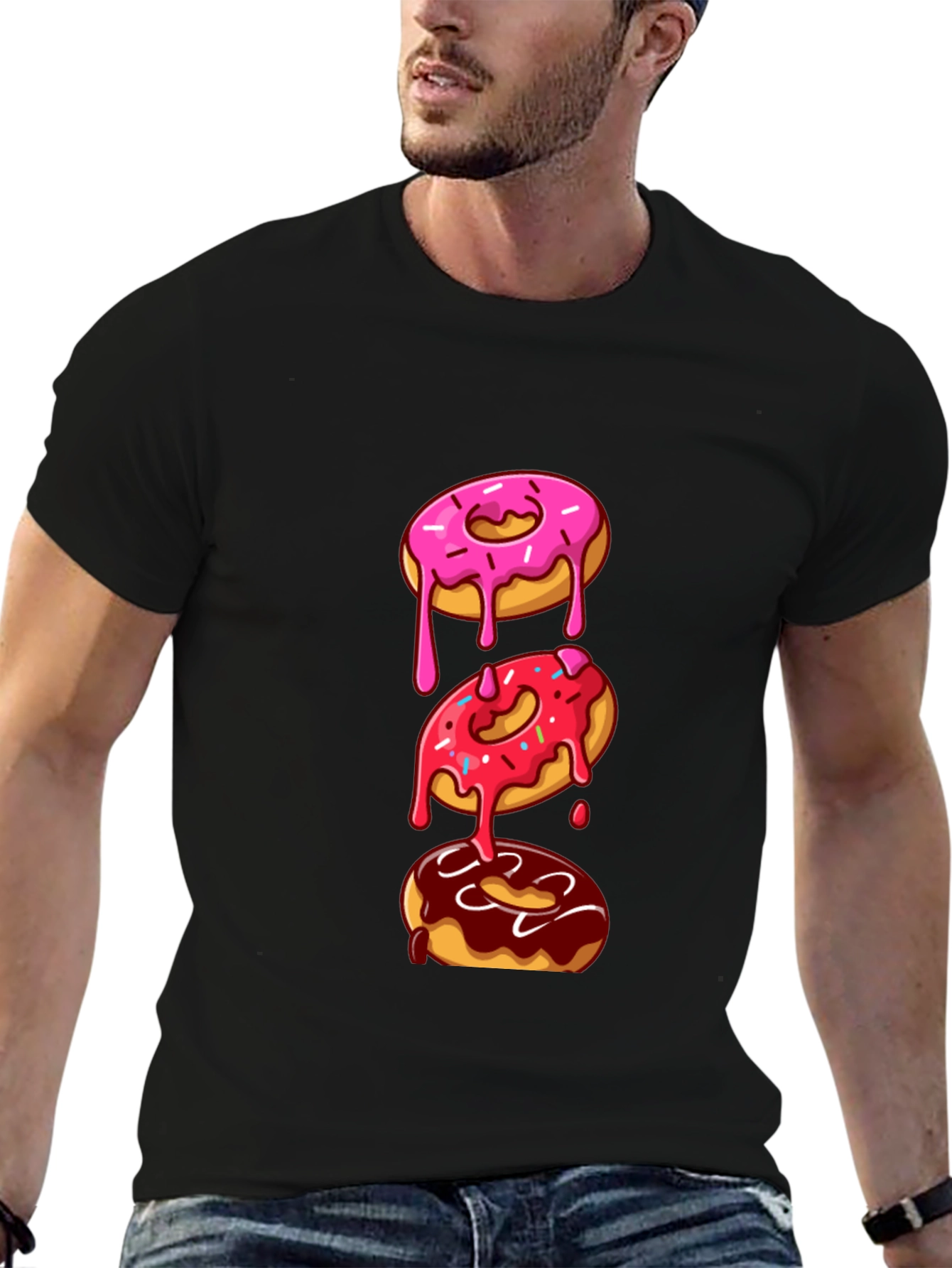 Donut Stack Graphic Tee - Fun & Trendy Style