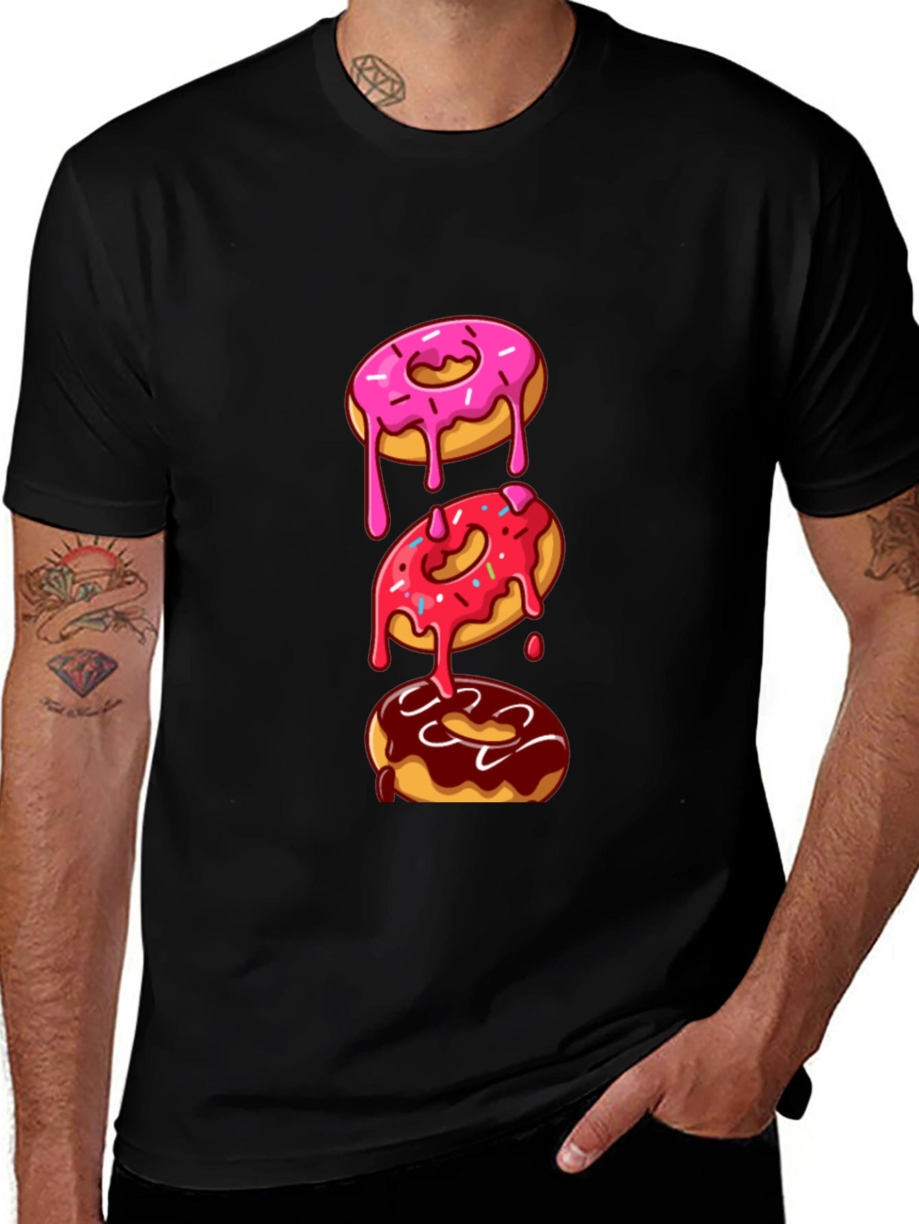 Donut Stack Graphic Tee - Fun & Trendy Style