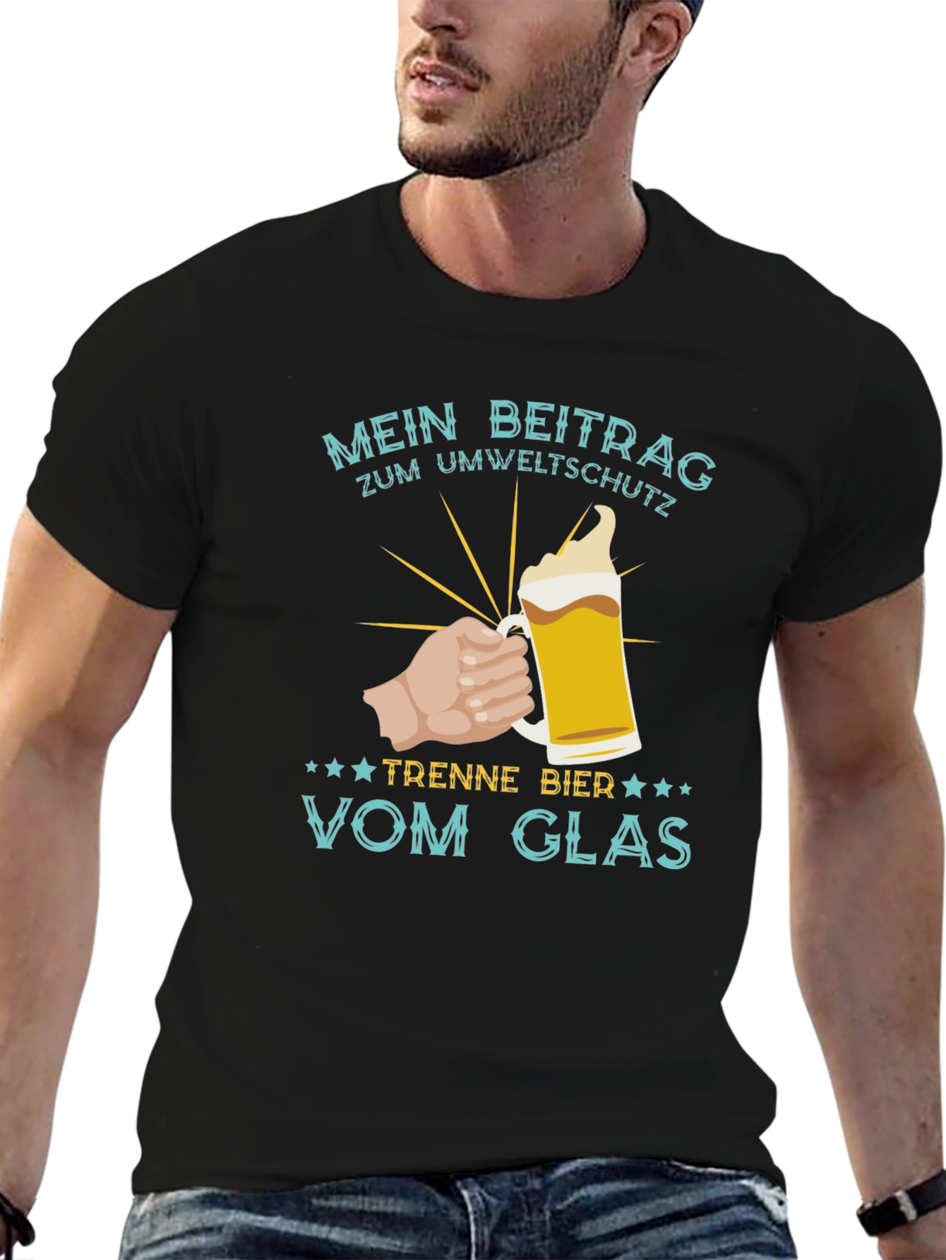 Mens Mein Beitrag Zum Umweltschutz Beer T-Shirt
