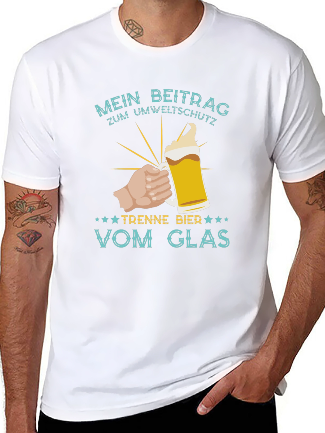 Mens Mein Beitrag Zum Umweltschutz Beer T-Shirt