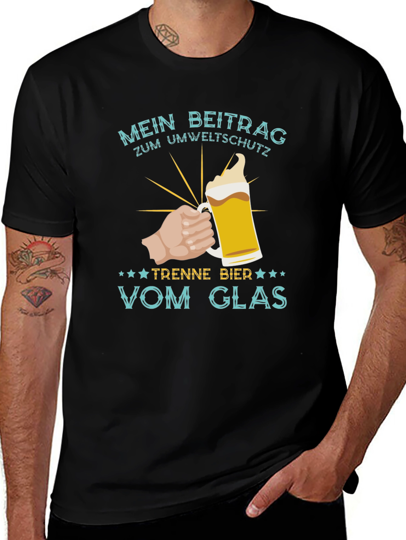 Mens Mein Beitrag Zum Umweltschutz Beer T-Shirt