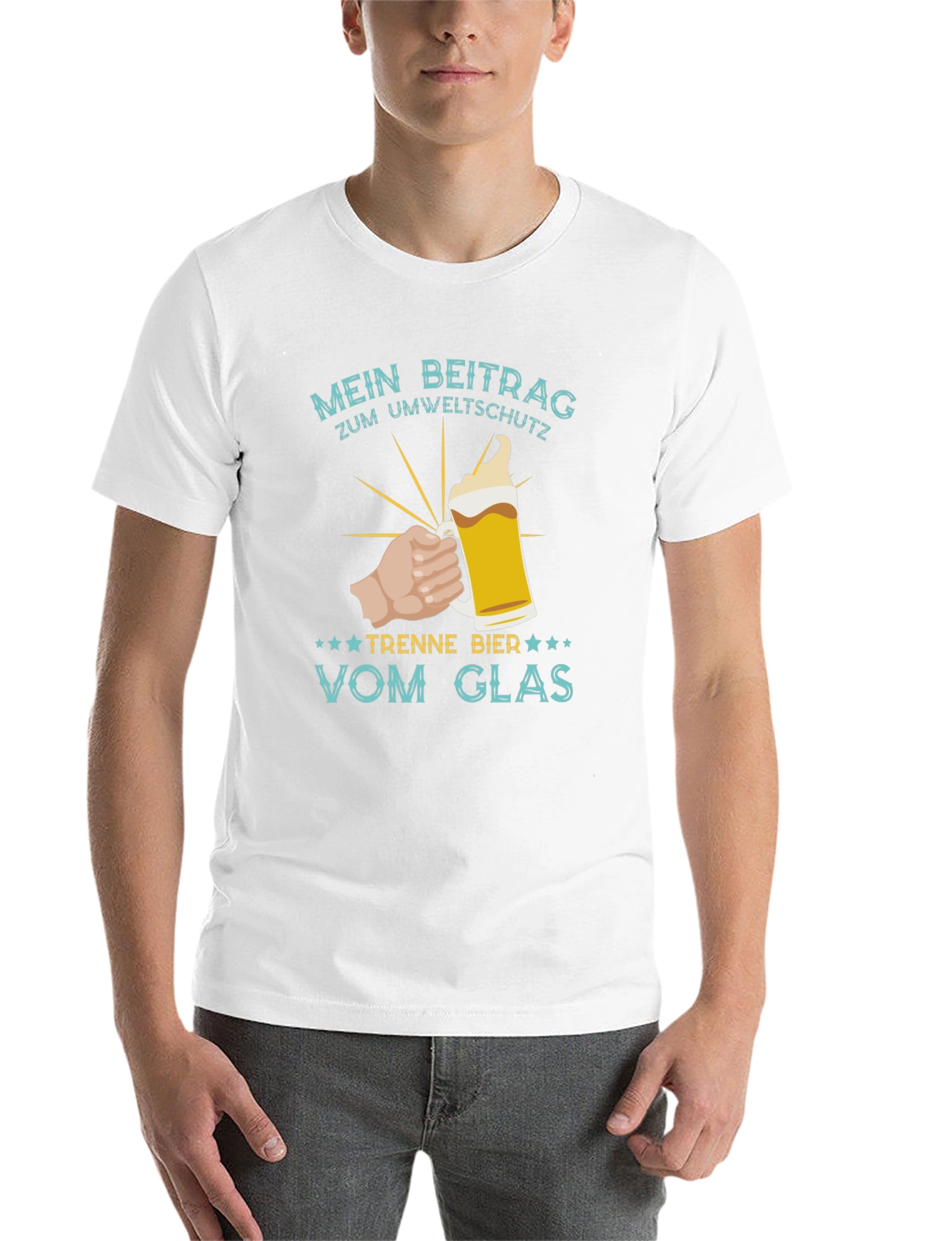 Mens Mein Beitrag Zum Umweltschutz Beer T-Shirt
