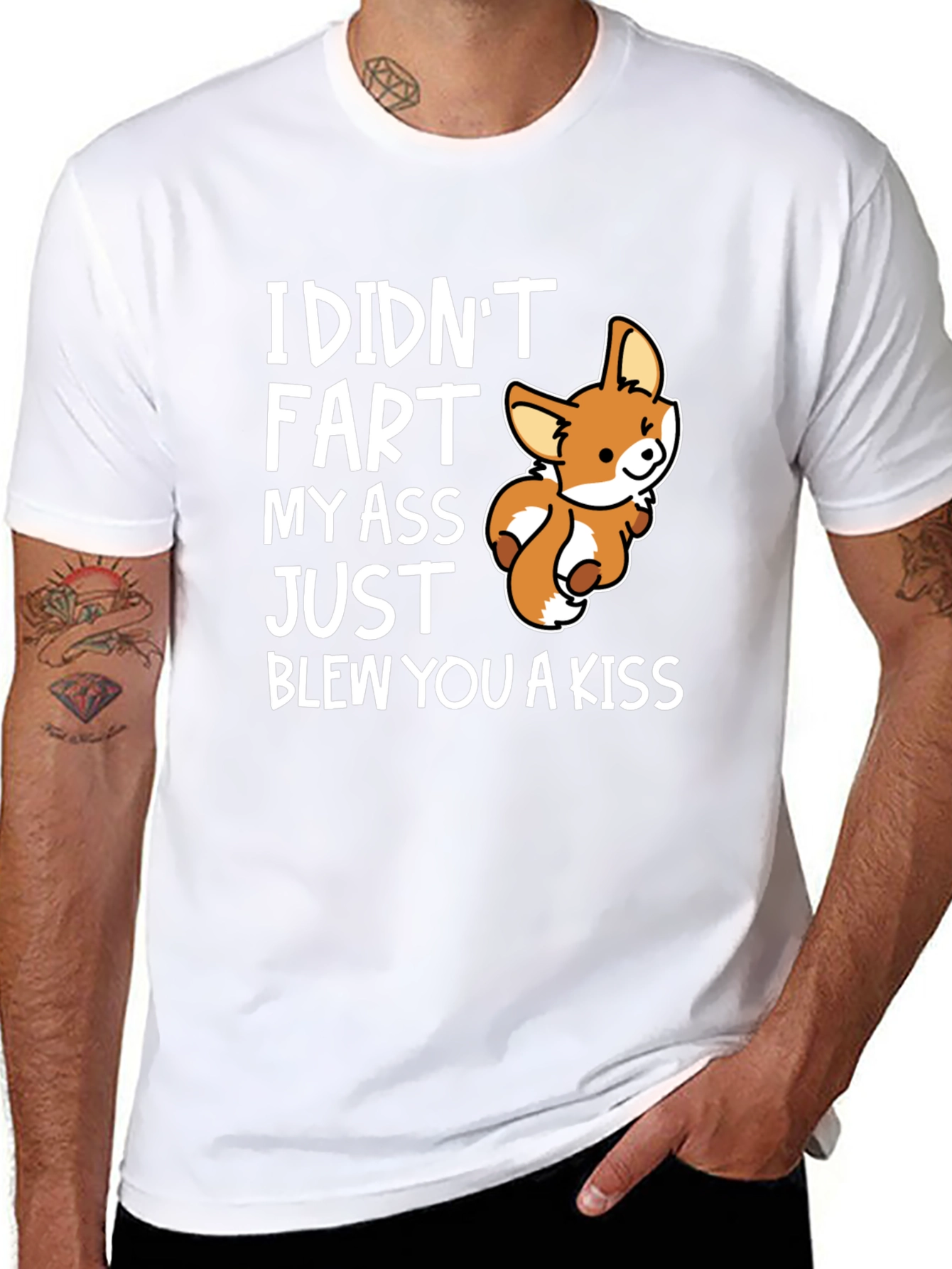 Funny Fox Graphic T-Shirt - I Didnt Fart