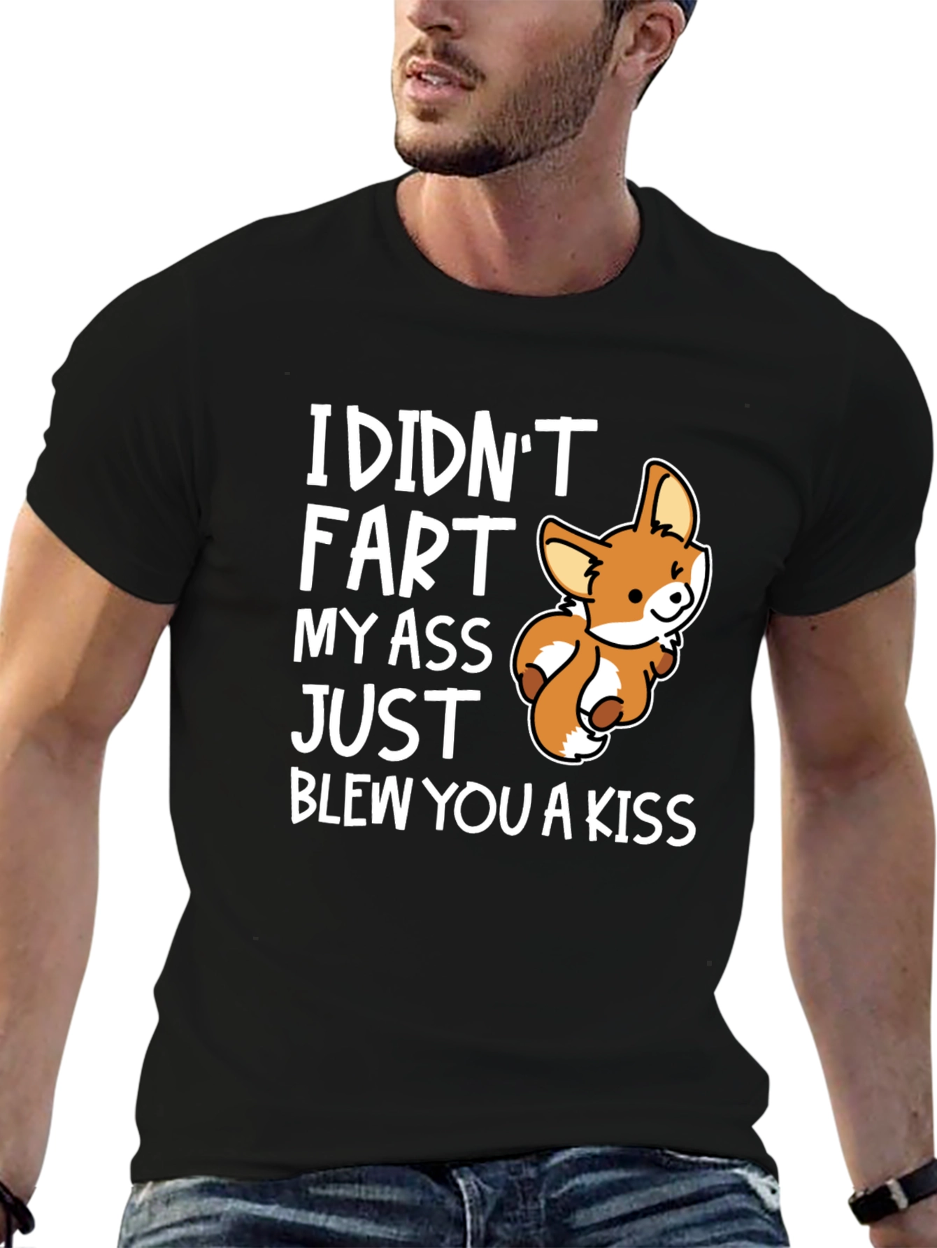 Funny Fox Graphic T-Shirt - I Didnt Fart
