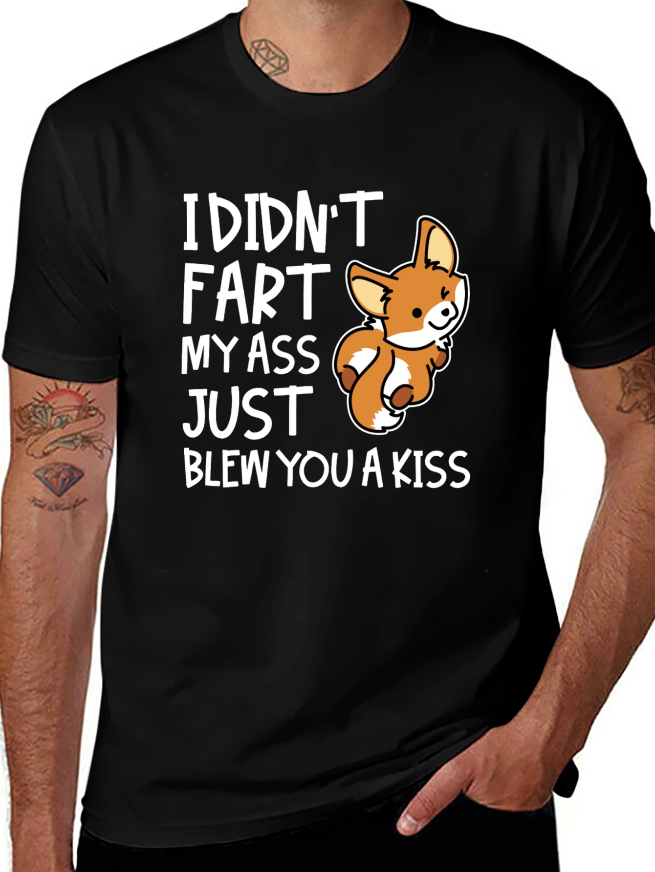 Funny Fox Graphic T-Shirt - I Didnt Fart