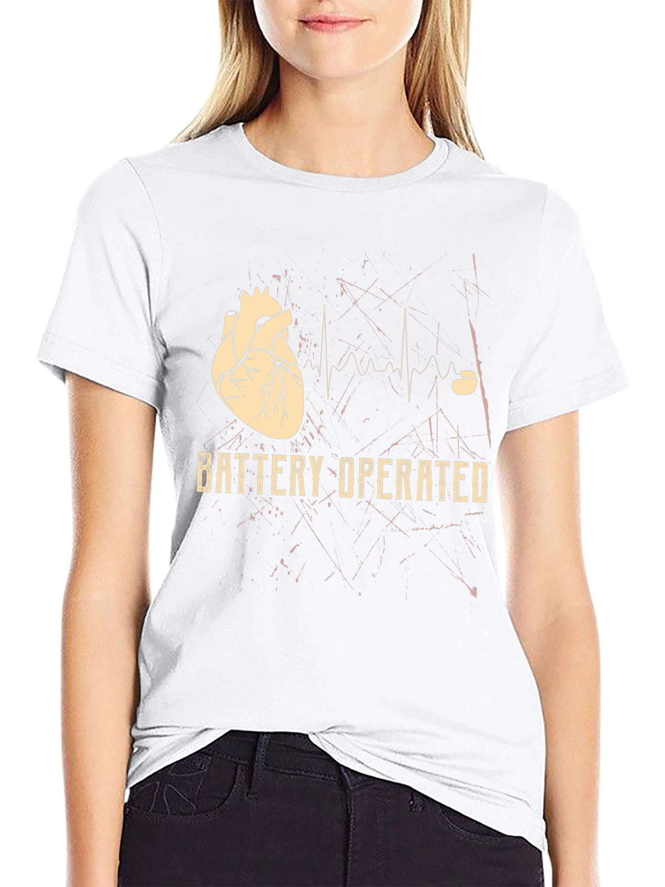 Battery Operated Heart Graphic Tee