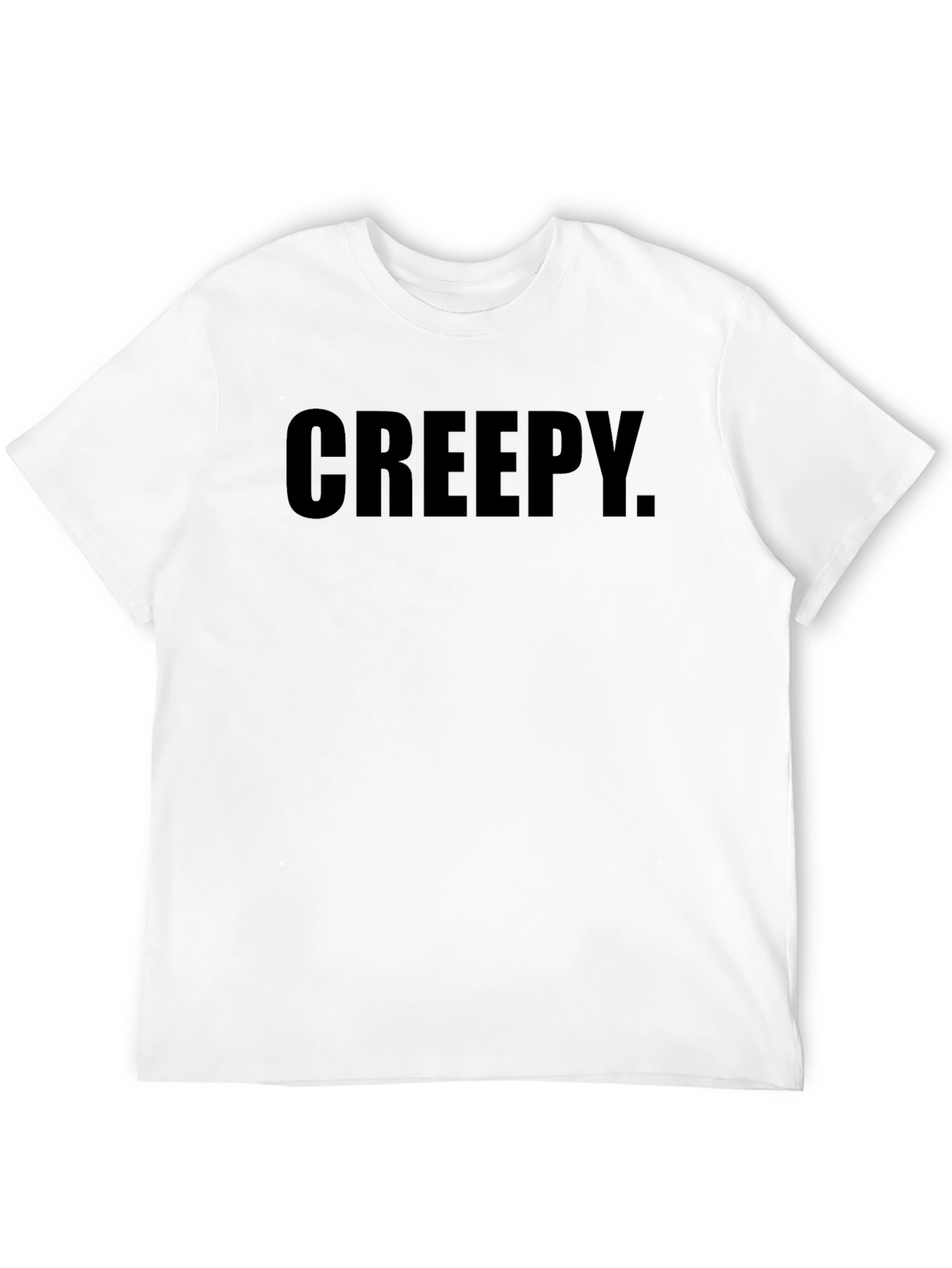 Creepy Text Black T-Shirt - Mens Graphic Tee