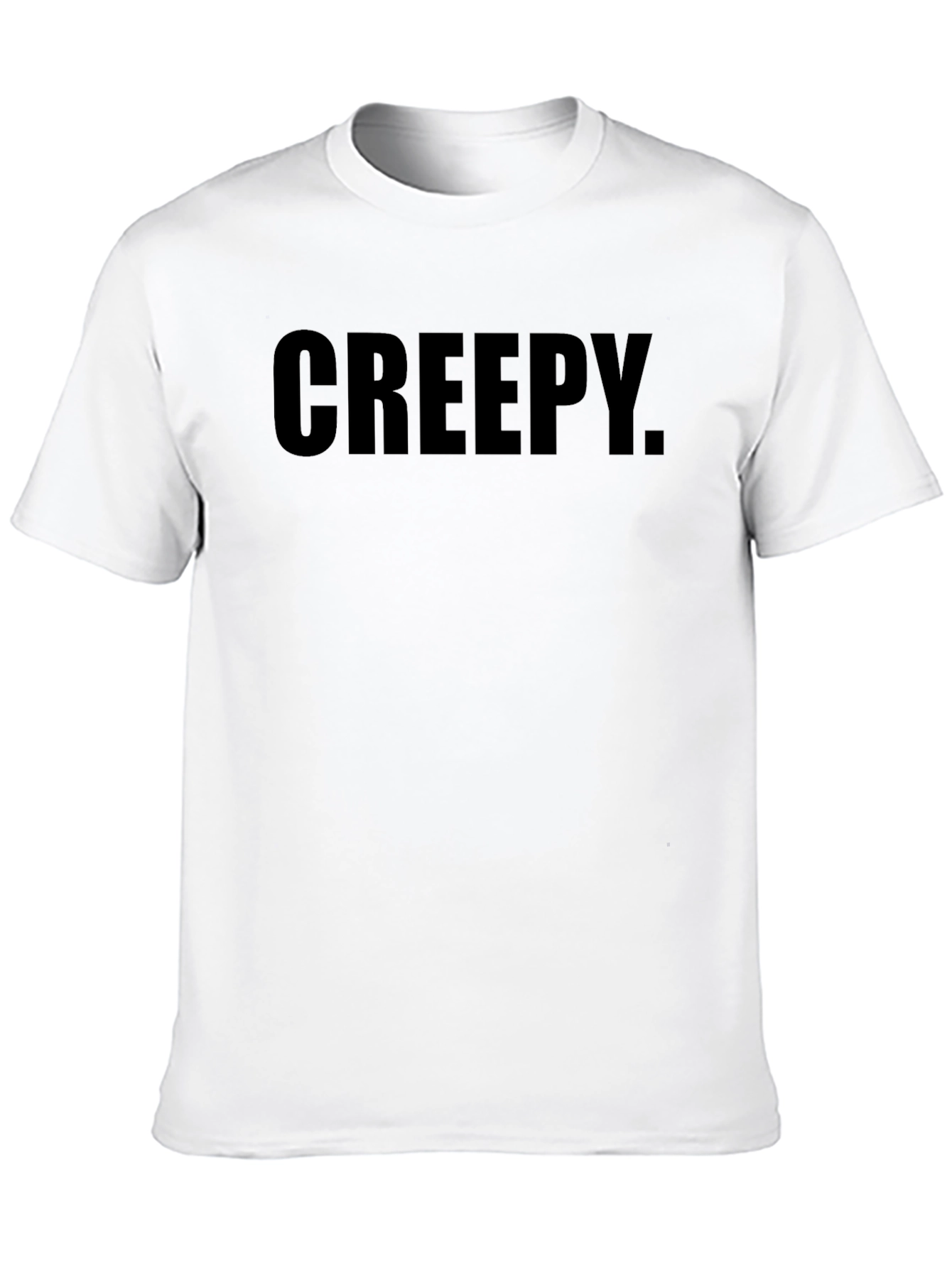 Creepy Text Black T-Shirt - Mens Graphic Tee