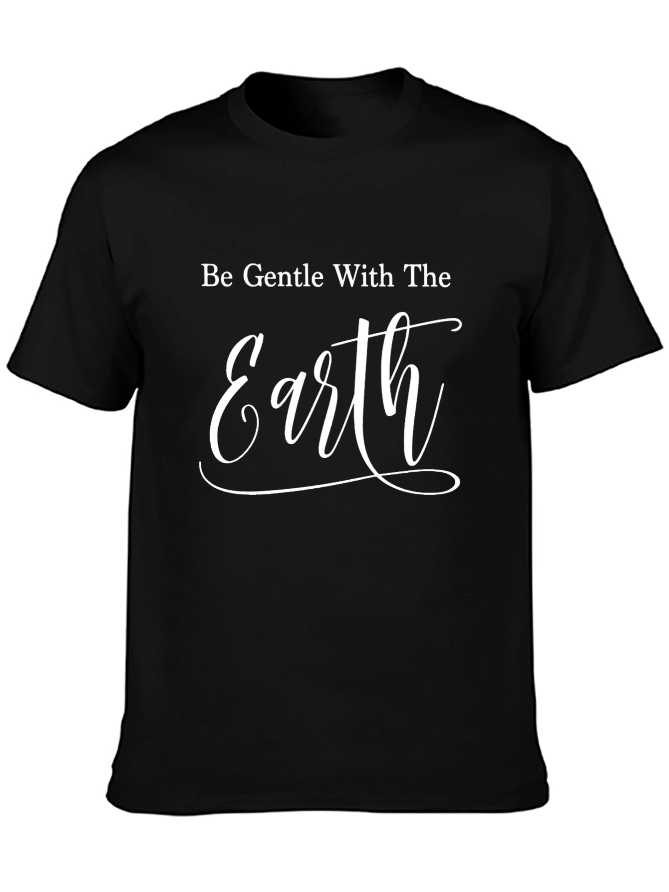 Be Gentle With The Earth Graphic Tee - Black