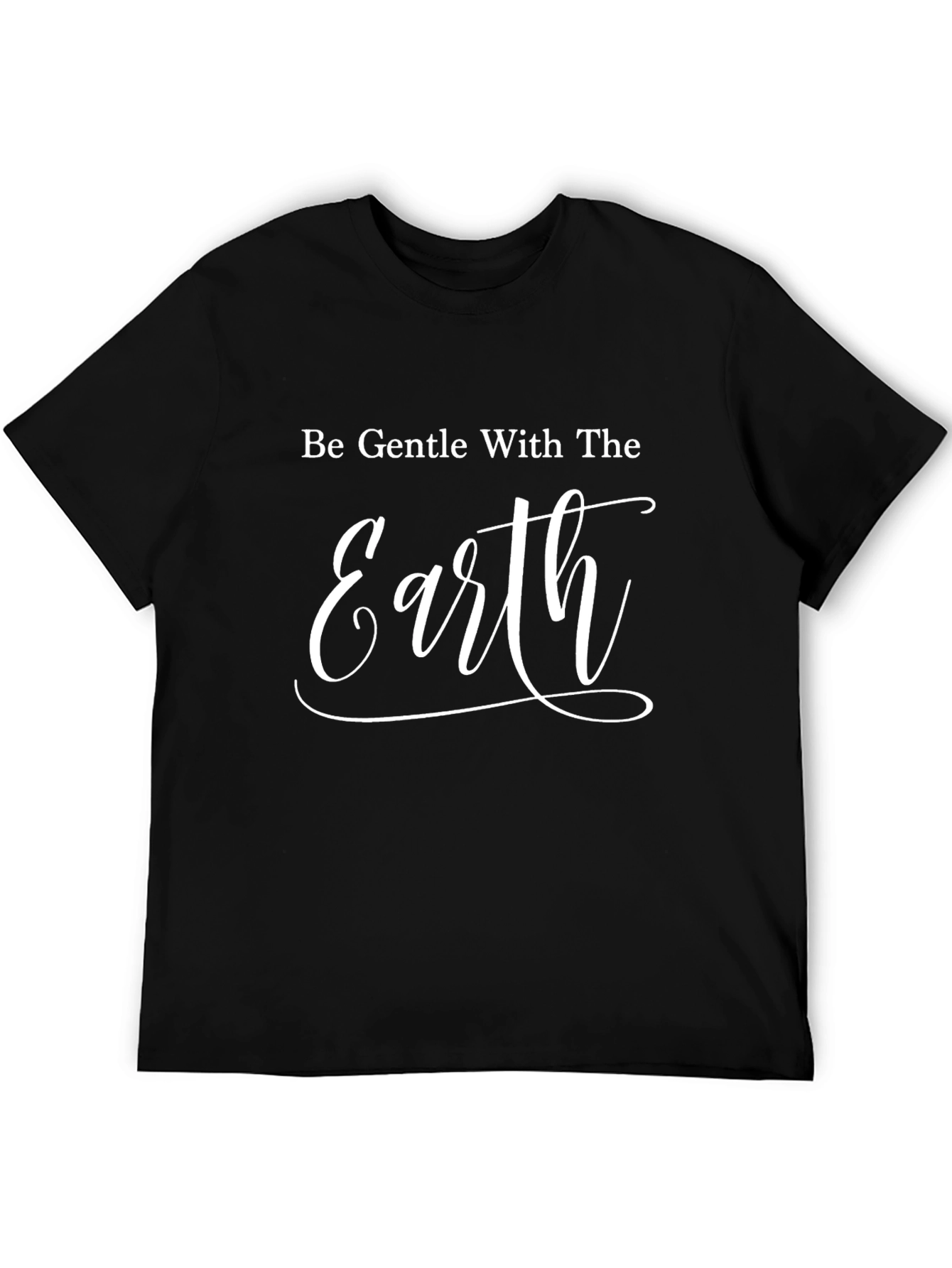 Be Gentle With The Earth Graphic Tee - Black