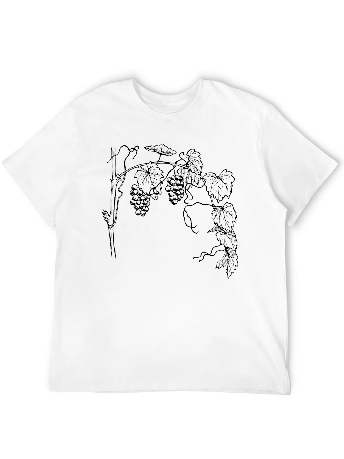 Grapes Print Tee - Classic Black T-Shirt