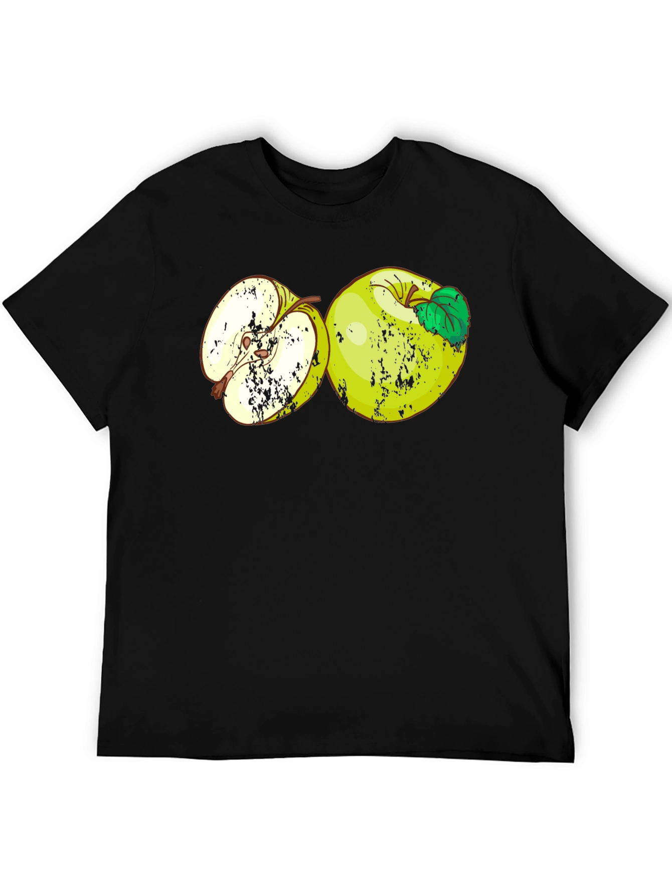 Apple Graphic T-Shirt - Casual Black Tee