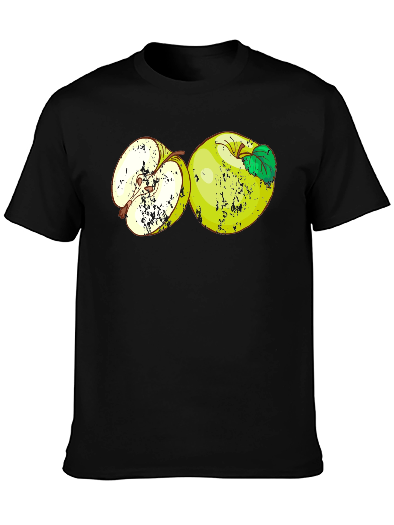 Apple Graphic T-Shirt - Casual Black Tee