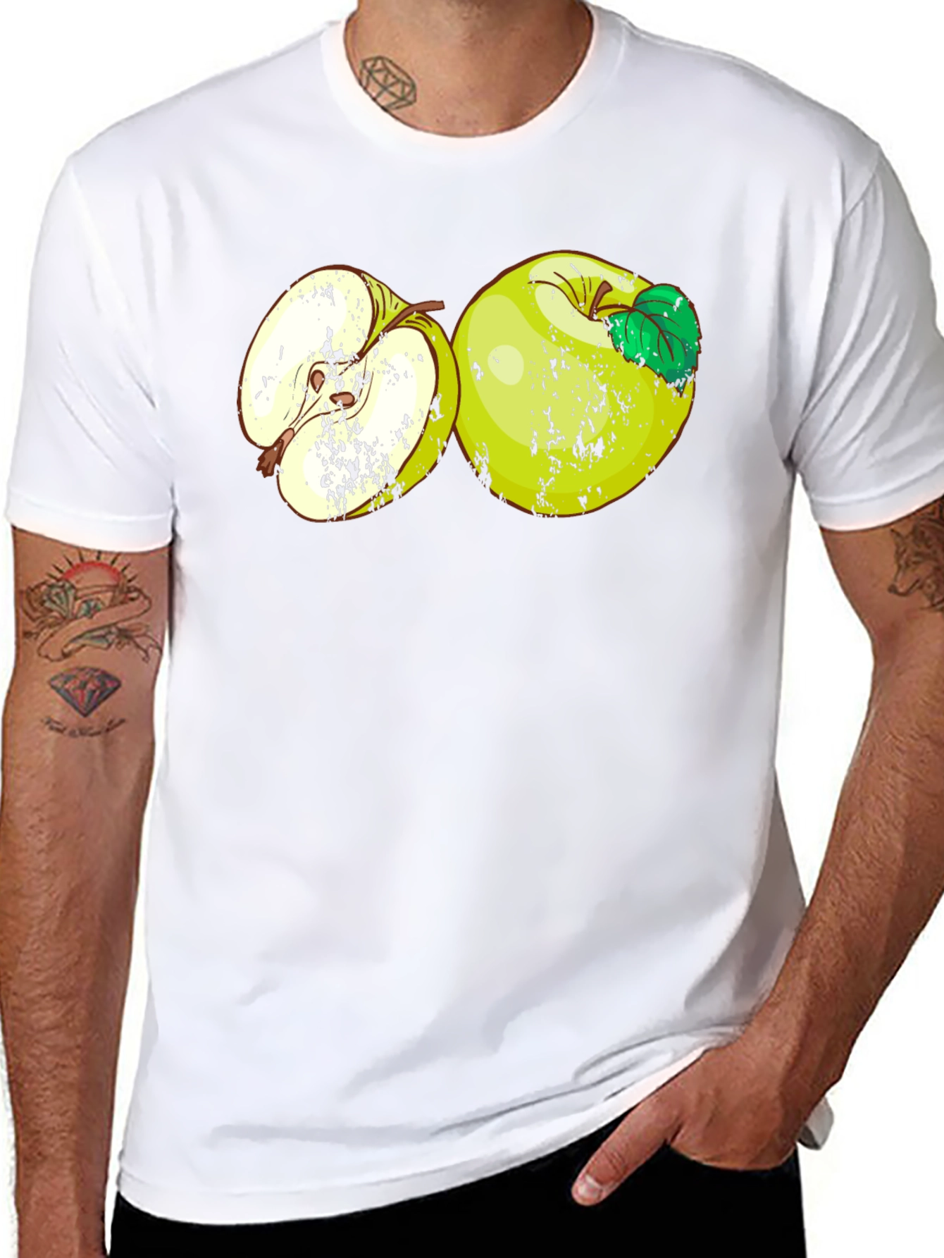 Apple Graphic T-Shirt - Casual Black Tee