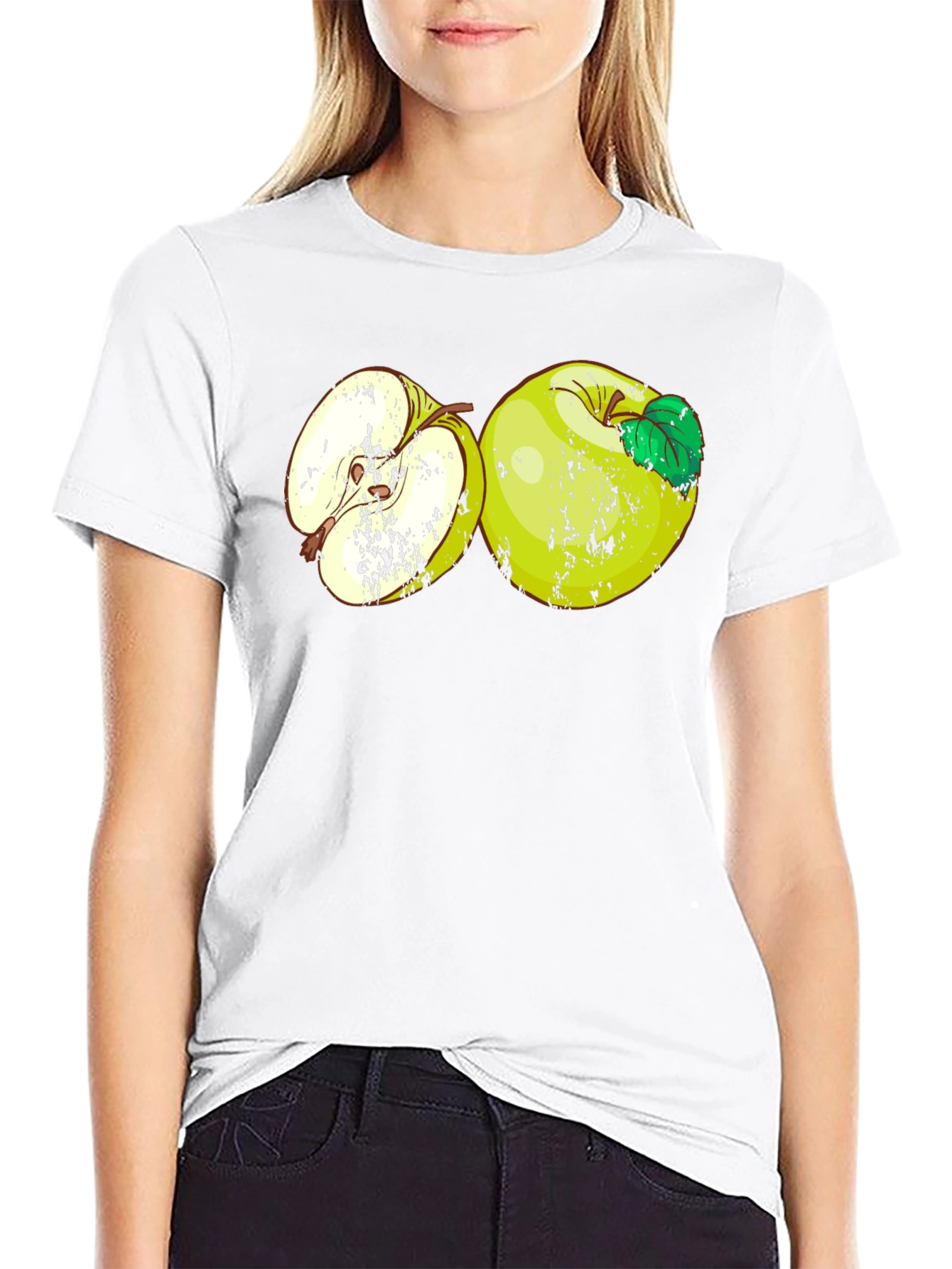 Apple Graphic T-Shirt - Casual Black Tee