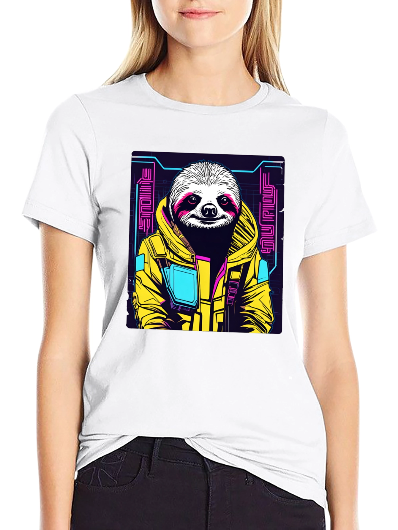 Cyber Sloth Graphic T-Shirt - Unique Design