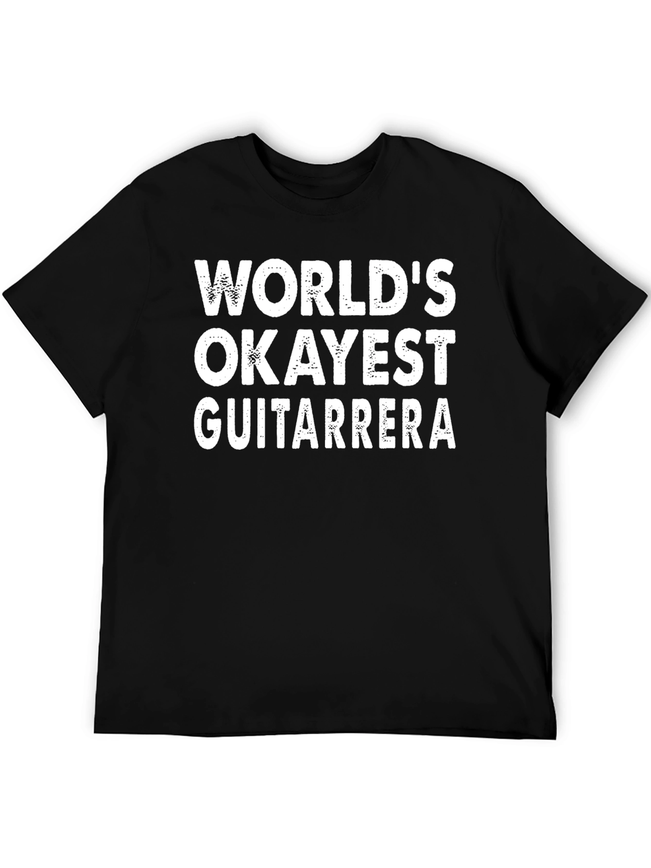 Worlds Okayest Guitarerra T-Shirt - Funny Musician Tee