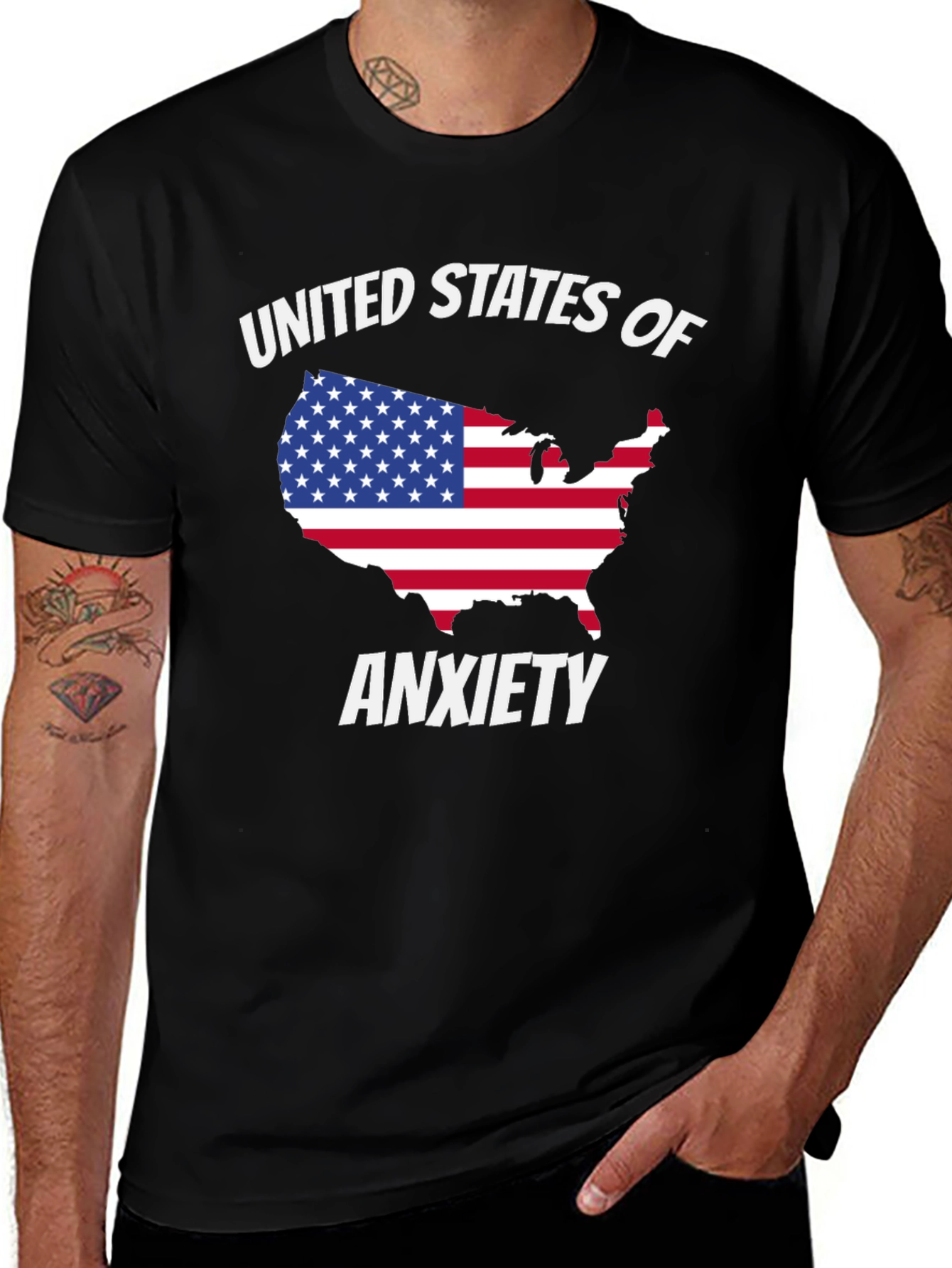 United States of Anxiety Graphic T-Shirt