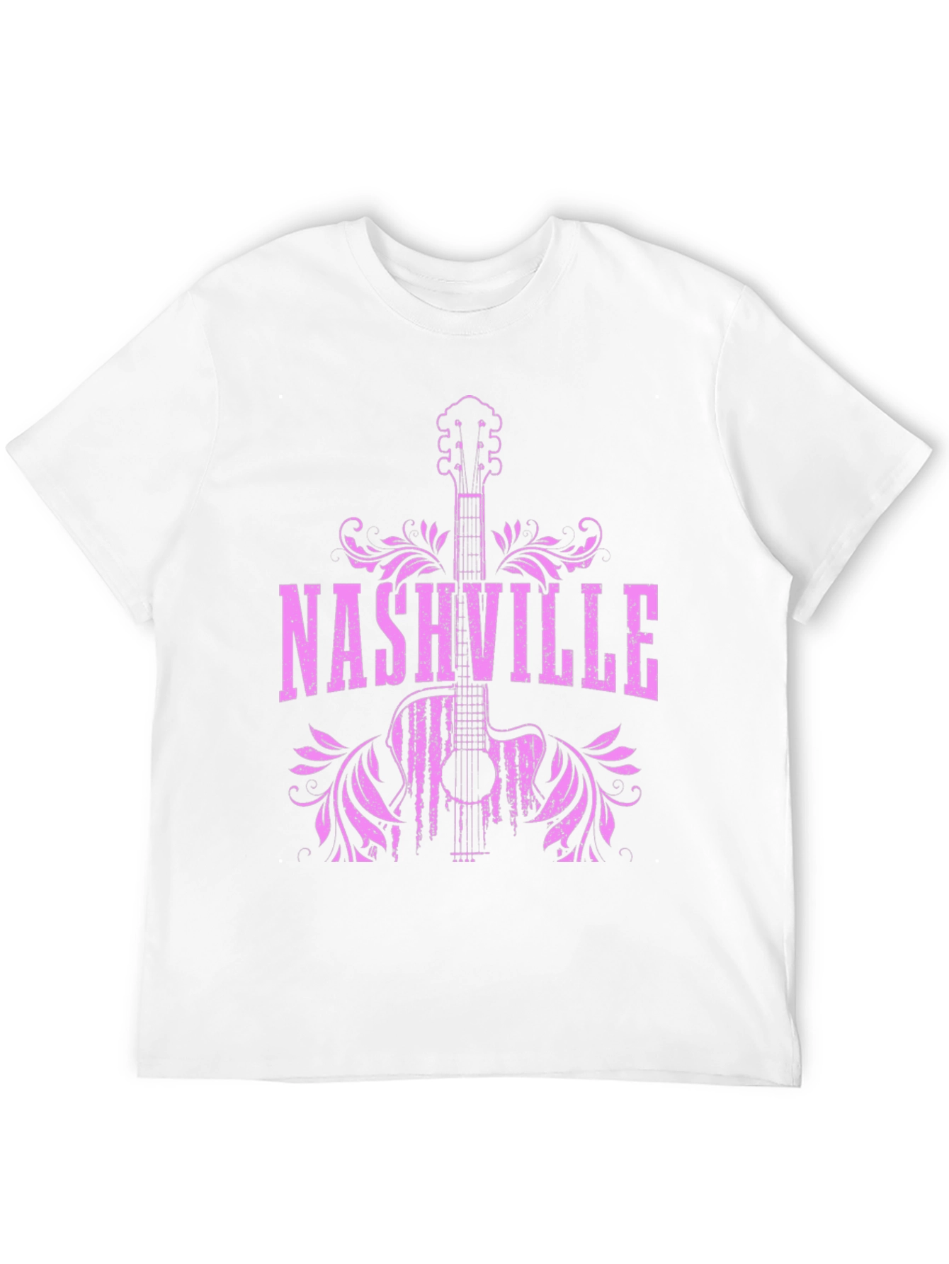 Nashville Guitar Graphic Tee - Cool Music Shirt