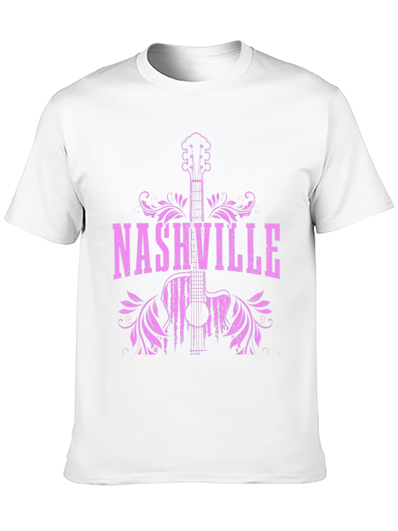 Nashville Guitar Graphic Tee - Cool Music Shirt