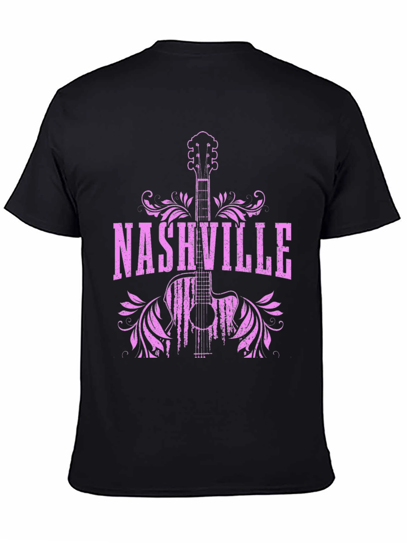 Nashville Guitar Graphic Tee - Cool Music Shirt