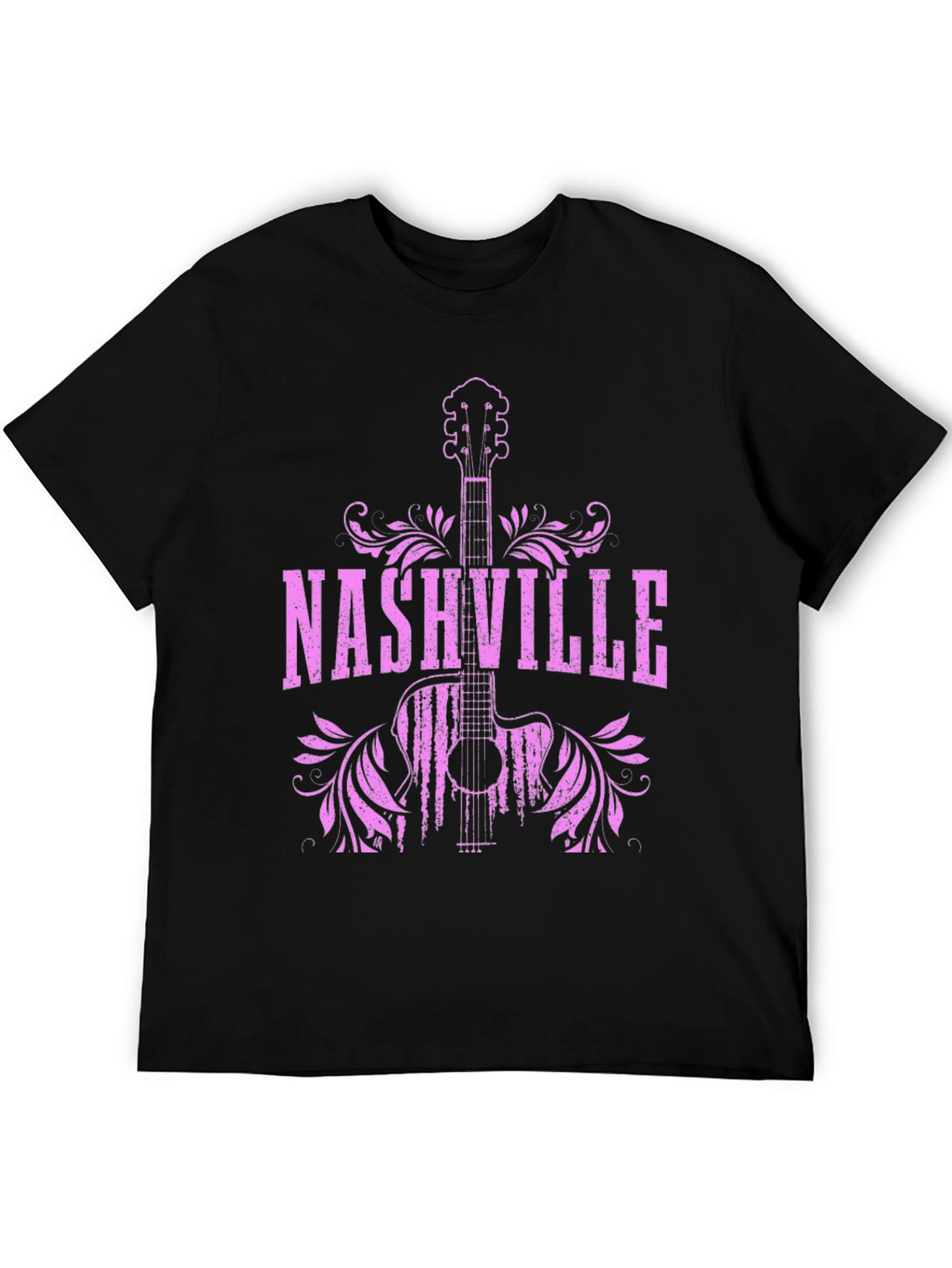 Nashville Guitar Graphic Tee - Cool Music Shirt