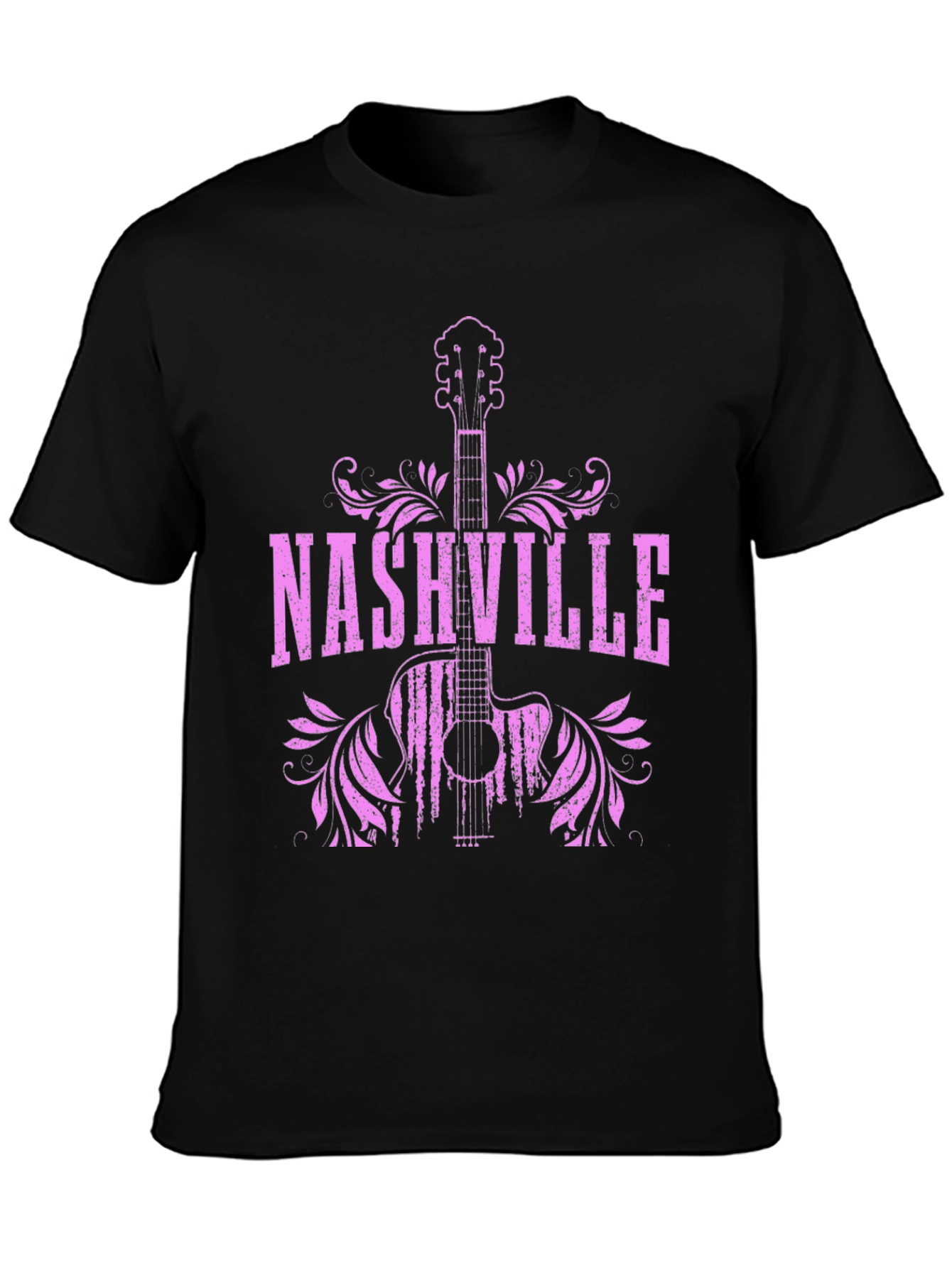 Nashville Guitar Graphic Tee - Cool Music Shirt