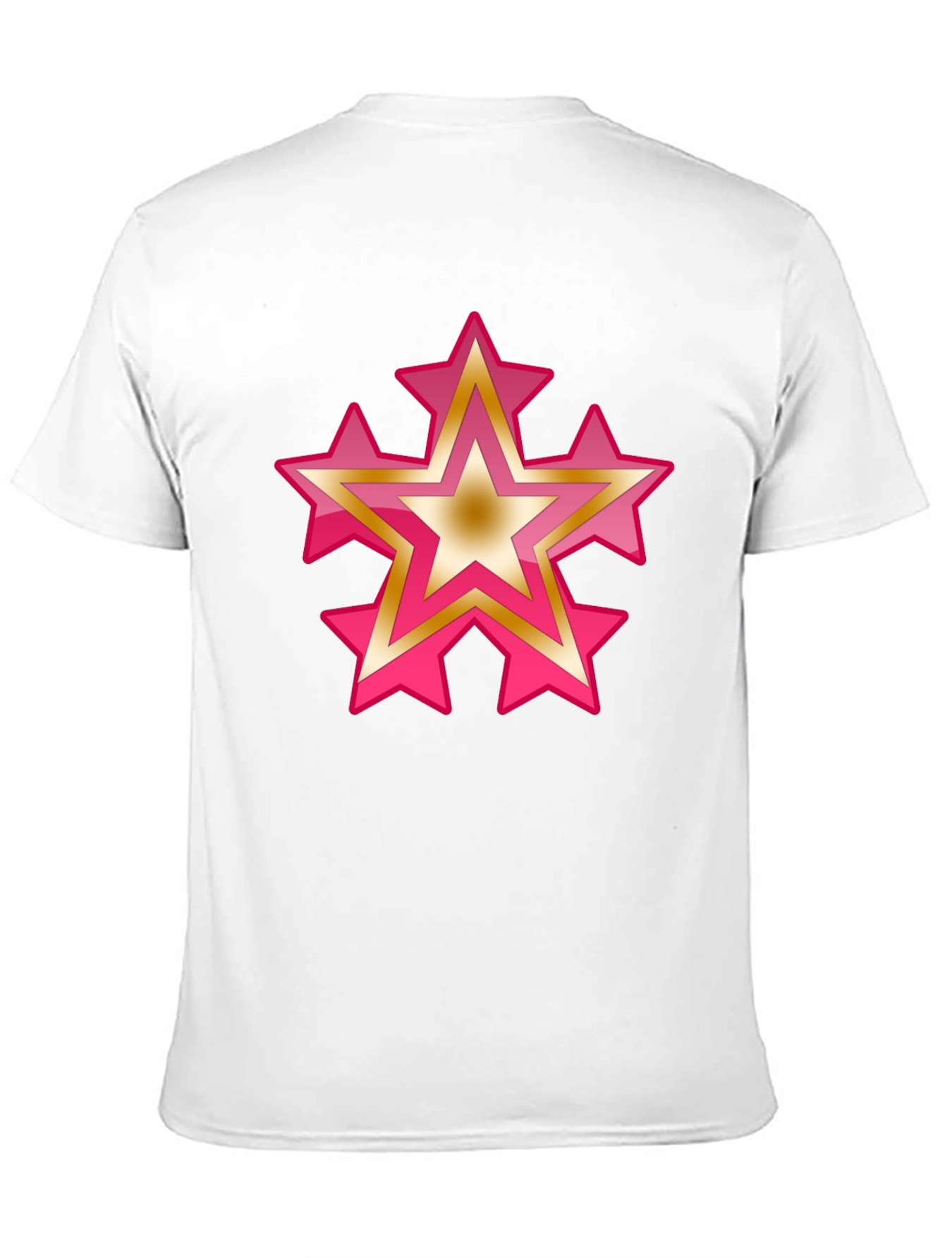 Star Graphic Tee - Casual Black Cotton T-Shirt