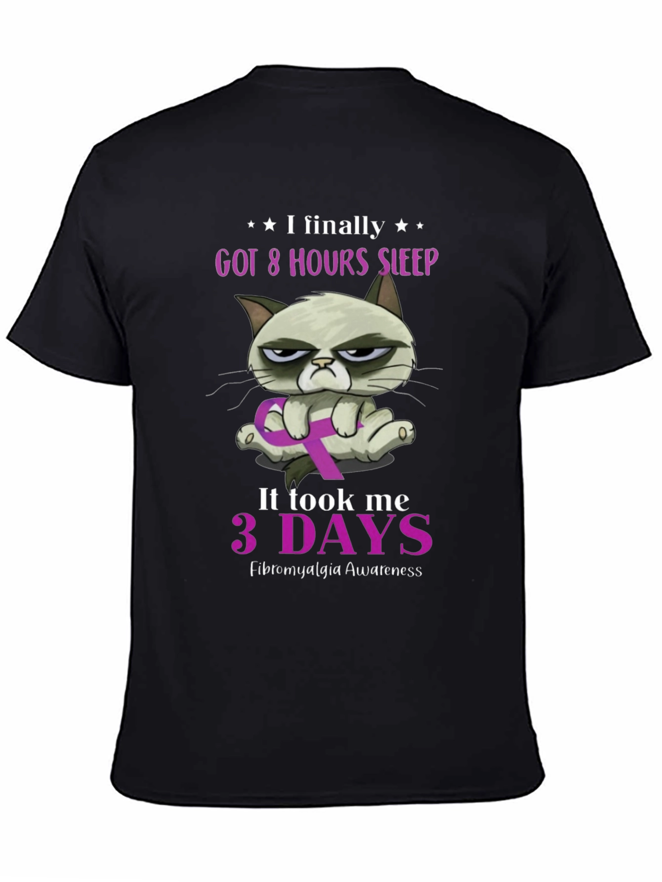 Fibromyalgia Awareness Grumpy Cat T-Shirt