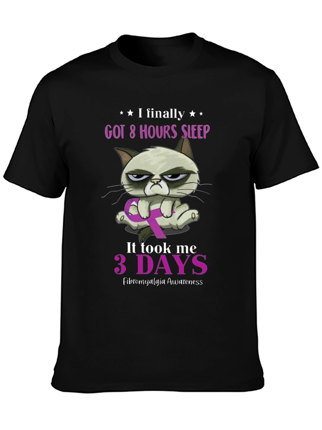 Fibromyalgia Awareness Grumpy Cat T-Shirt