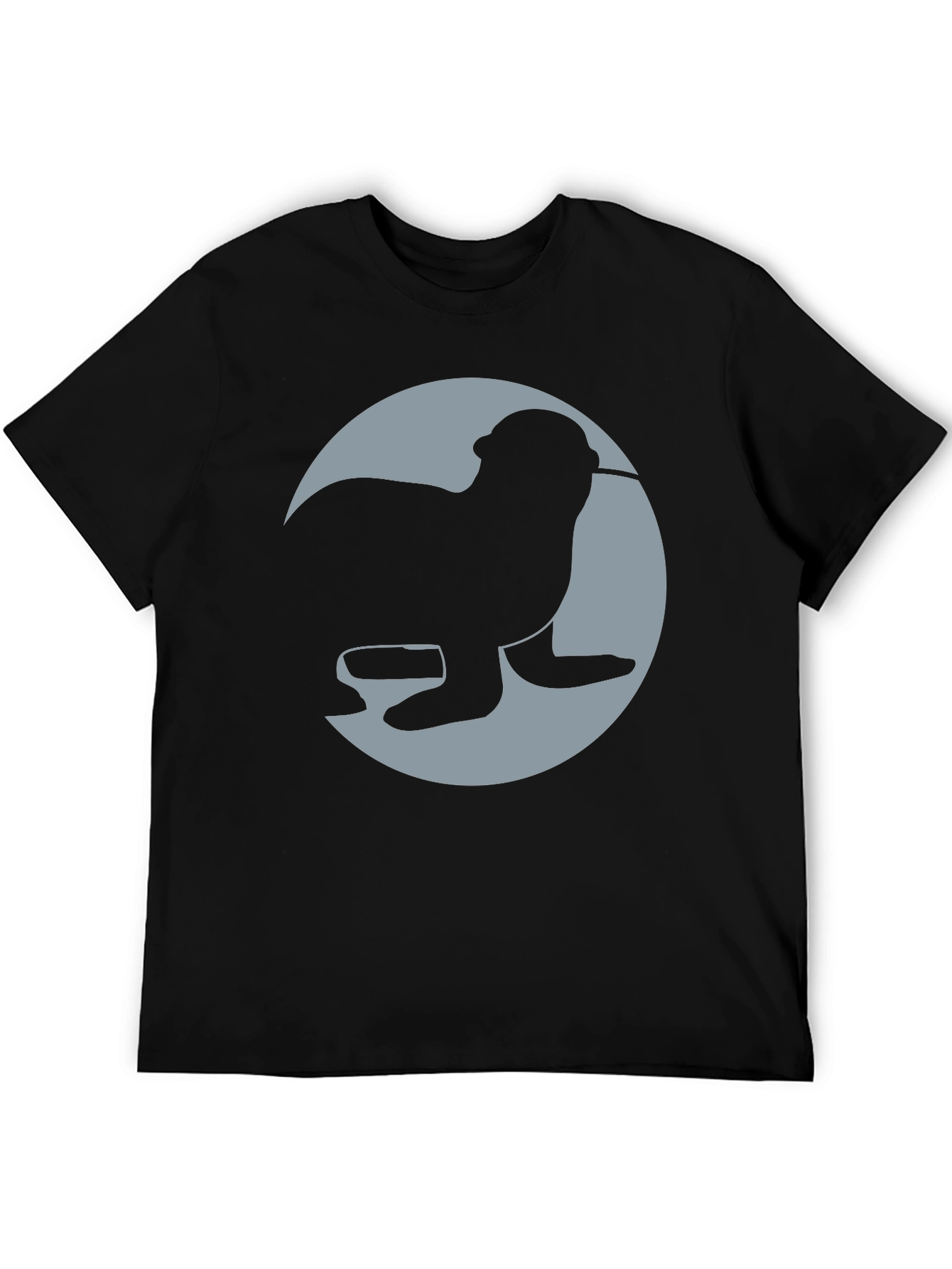 Seal Silhouette Graphic Tee - Black Casual Shirt