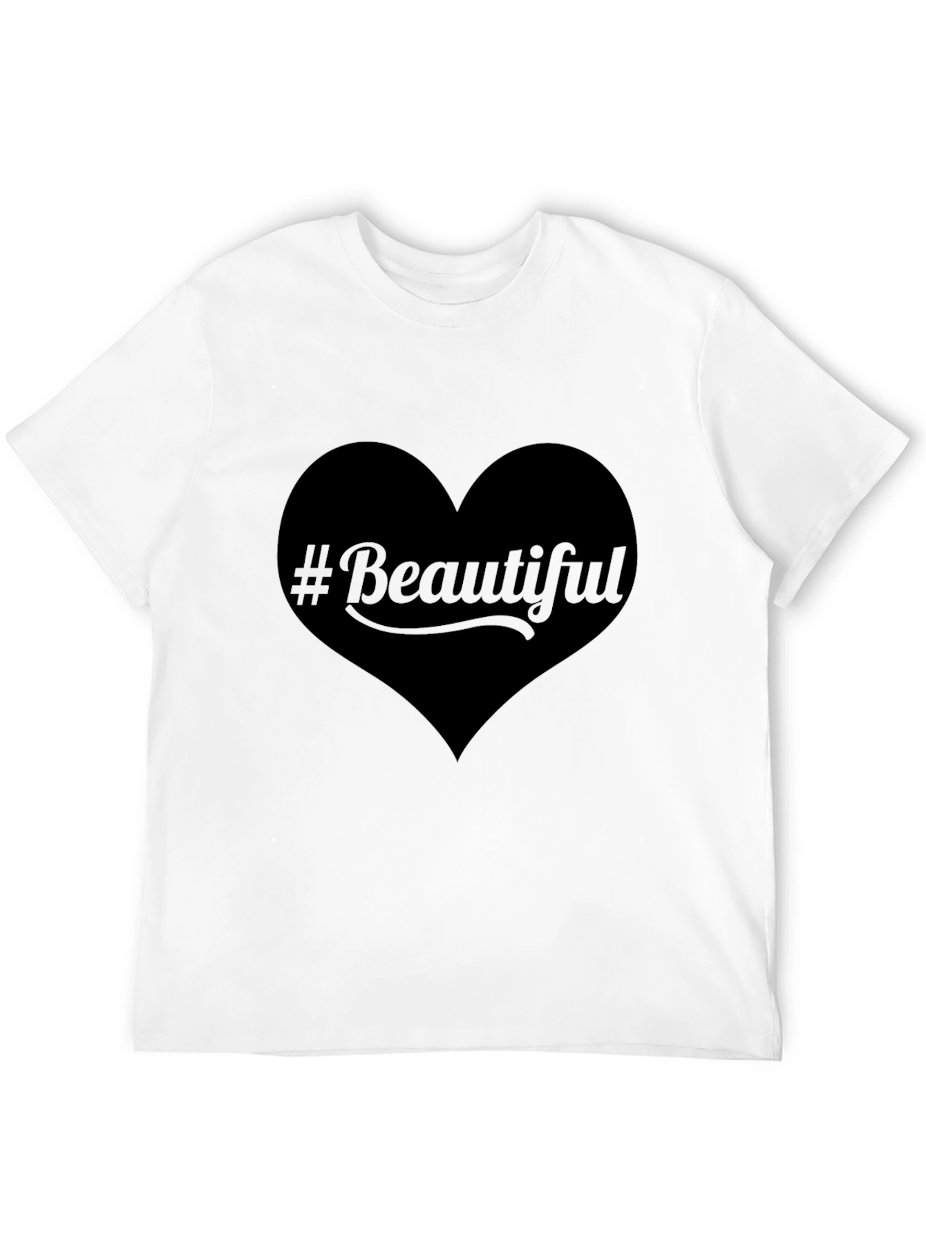 Beautiful Heart Graphic Tee - Mens Black T-Shirt