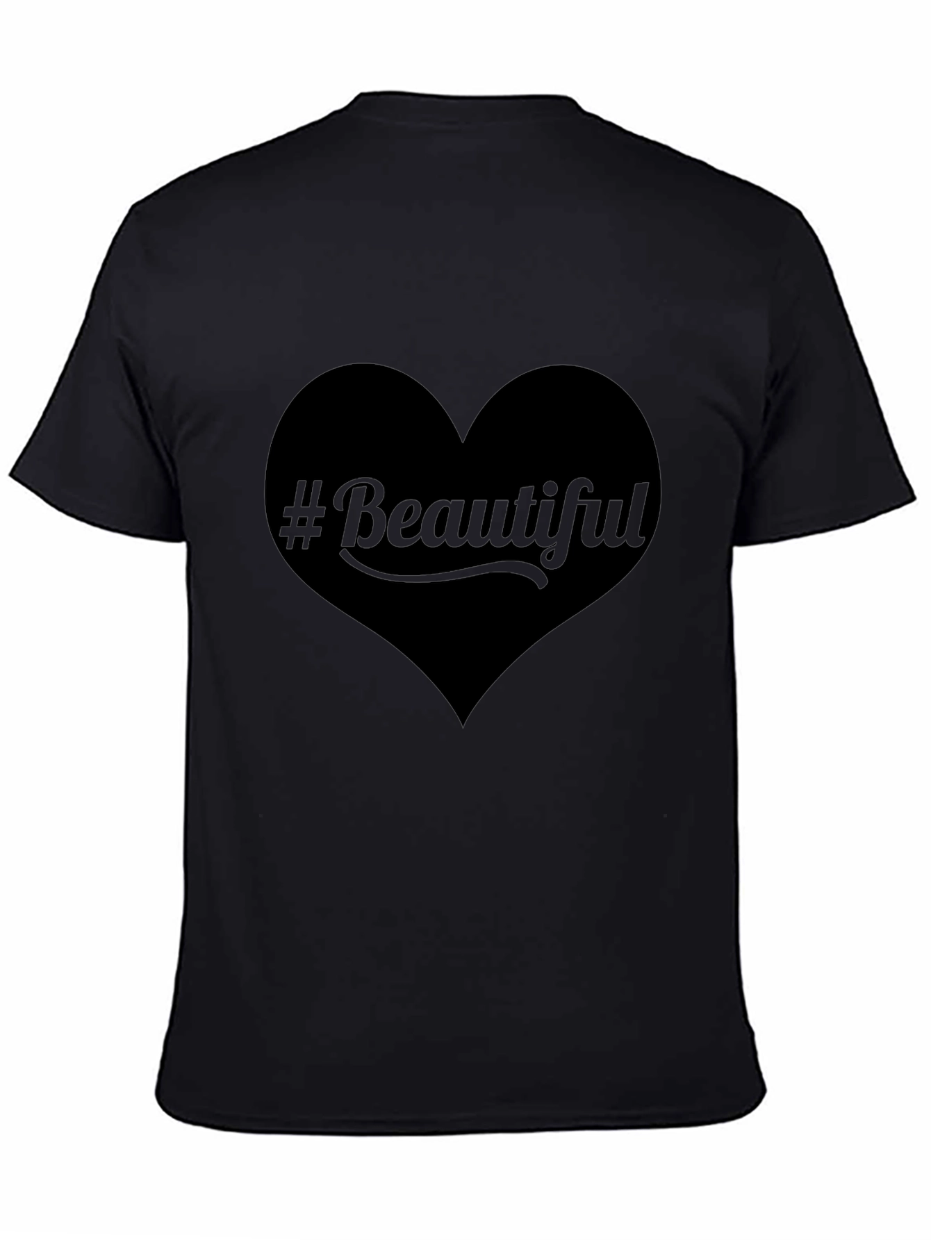 Beautiful Heart Graphic Tee - Mens Black T-Shirt