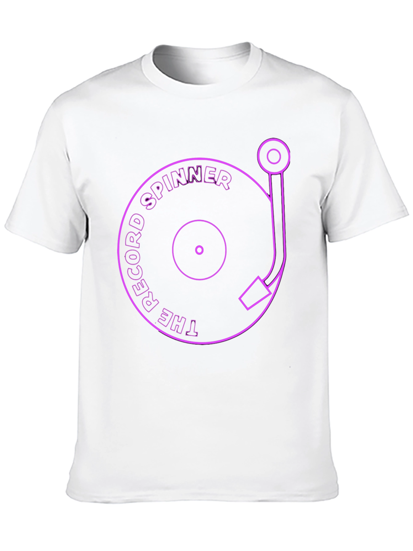 The Record Spinner Black Graphic Tee
