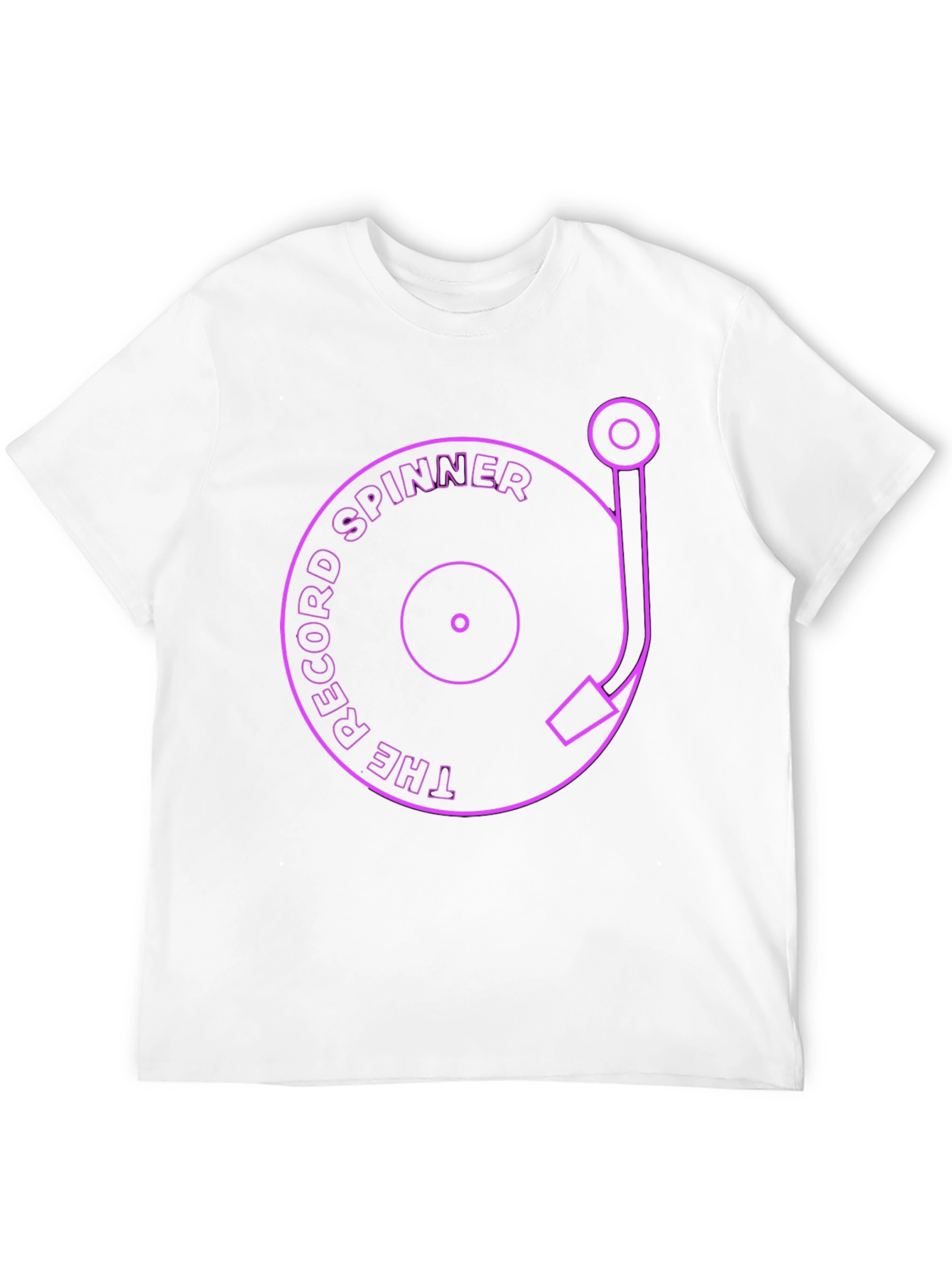 The Record Spinner Black Graphic Tee