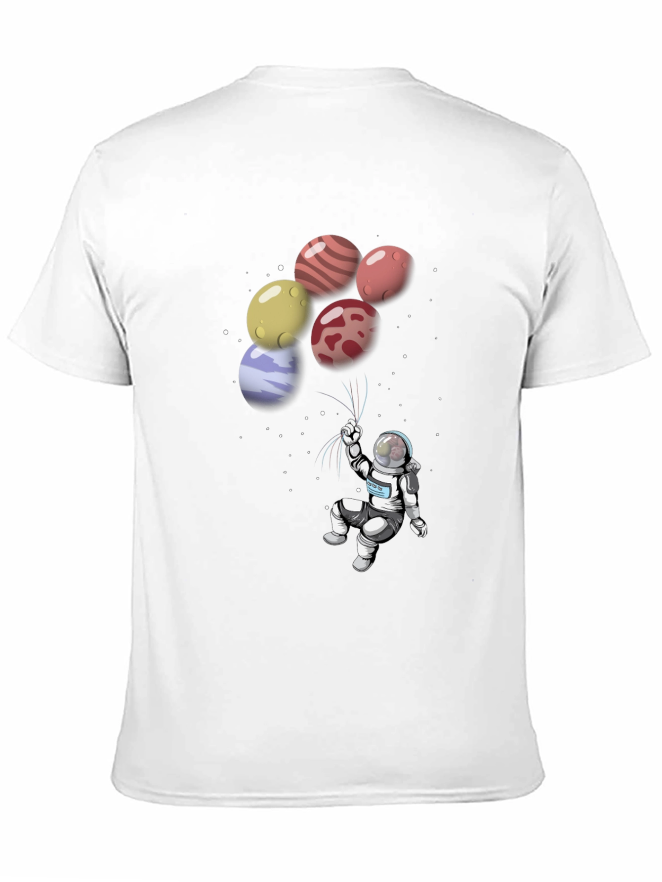 Astronaut Planet Balloon Graphic T-Shirt