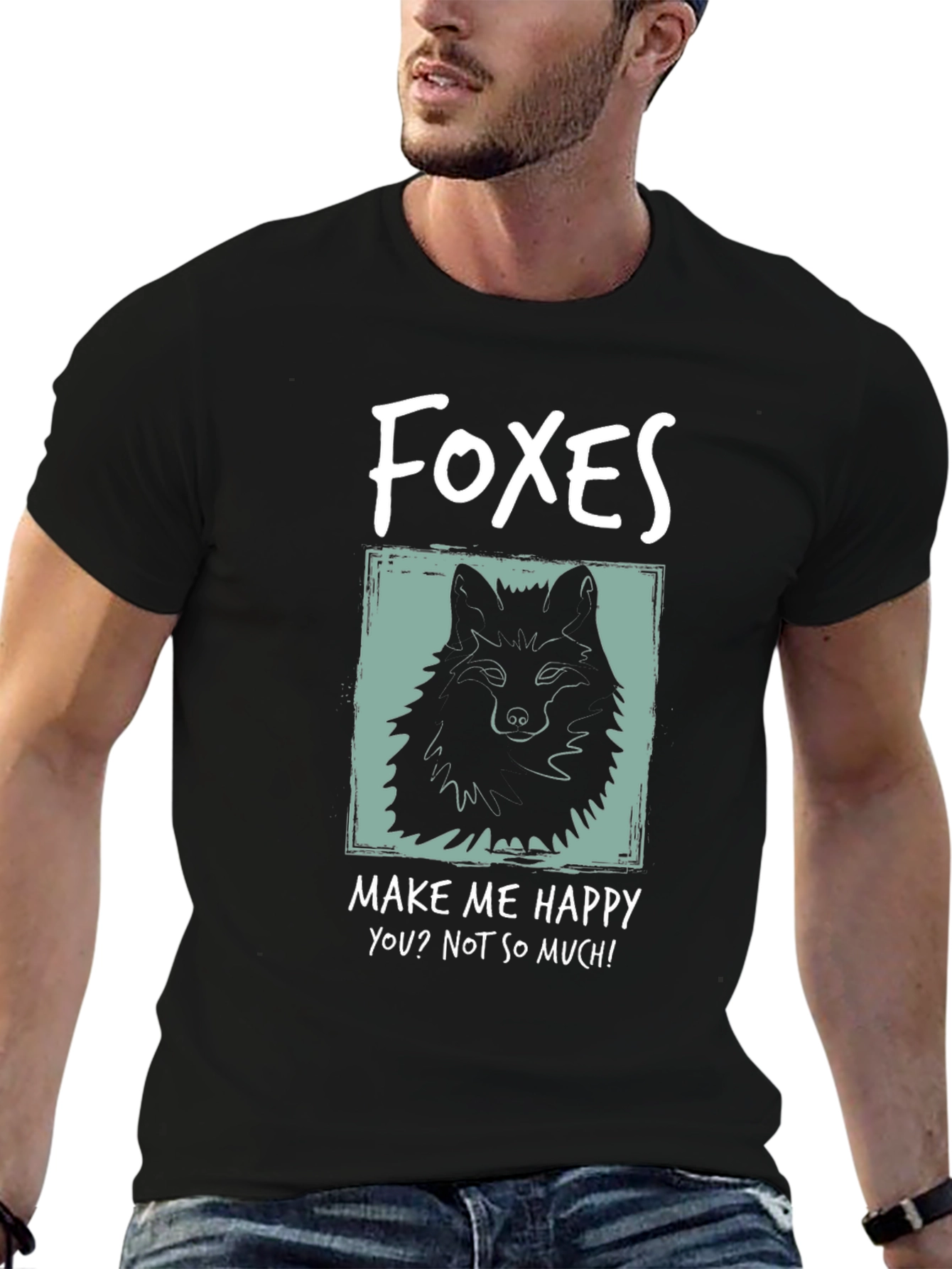Foxes Make Me Happy Graphic T-Shirt