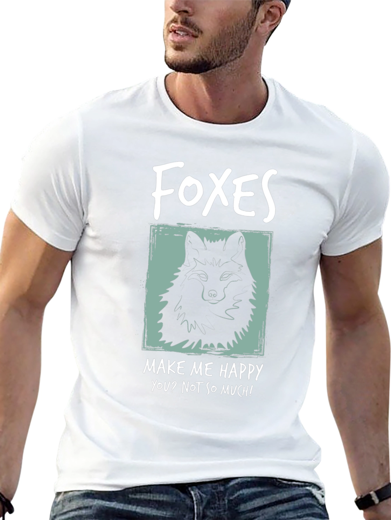 Foxes Make Me Happy Graphic T-Shirt