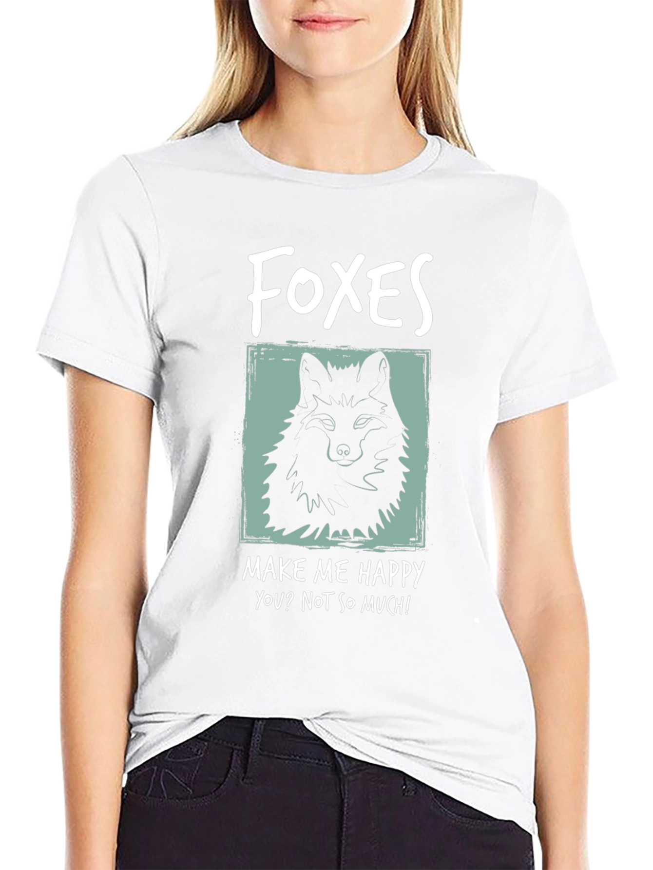 Foxes Make Me Happy Graphic T-Shirt