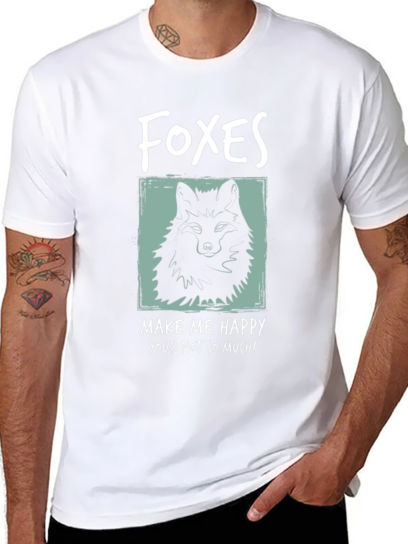 Foxes Make Me Happy Graphic T-Shirt
