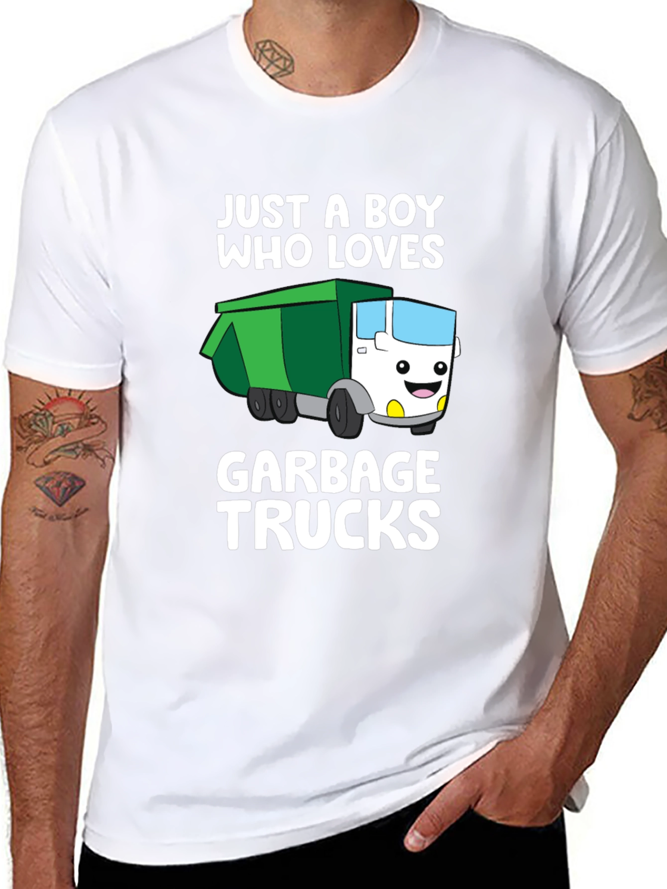 Just A Boy Who Loves Garbage Trucks T-Shirt