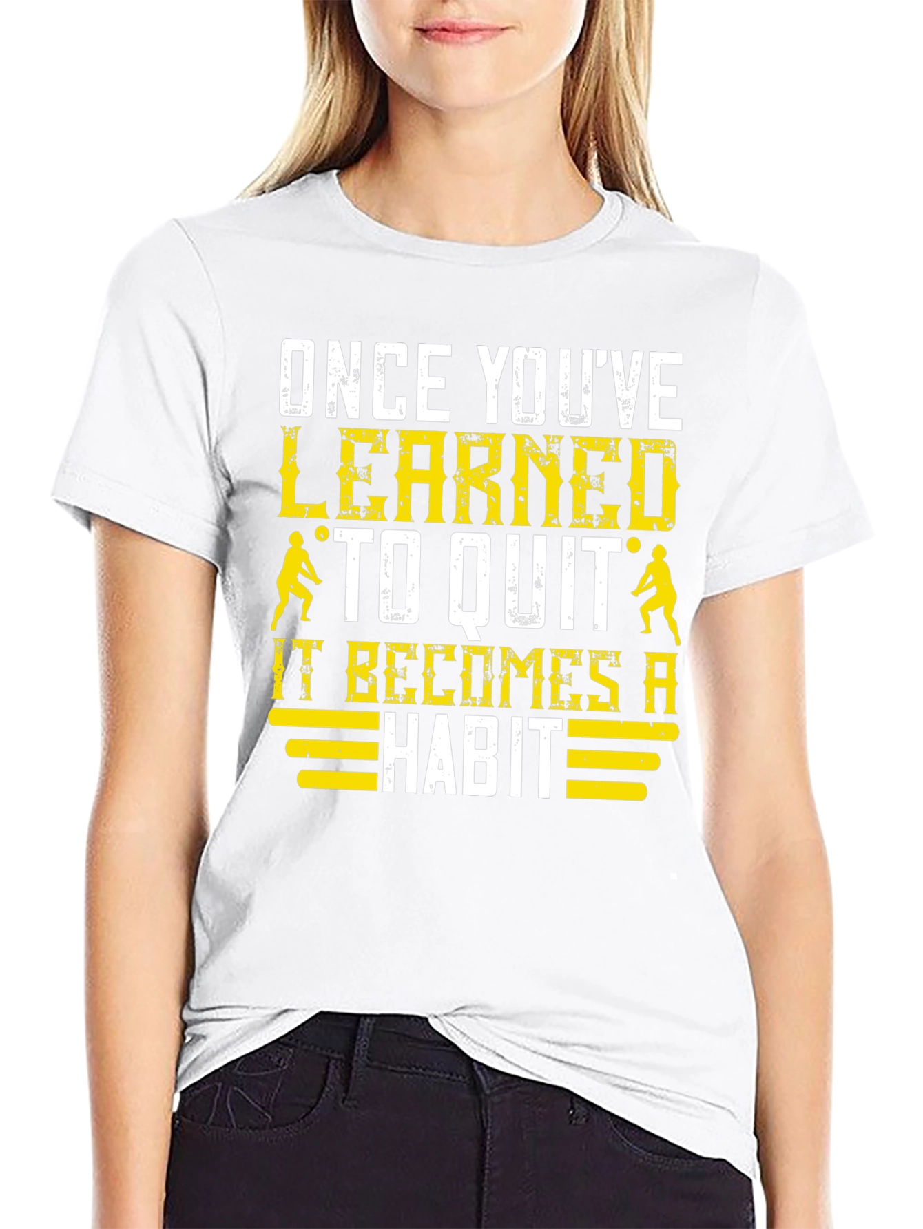 Learned to Quit T-Shirt: Volleyball Player Motivation