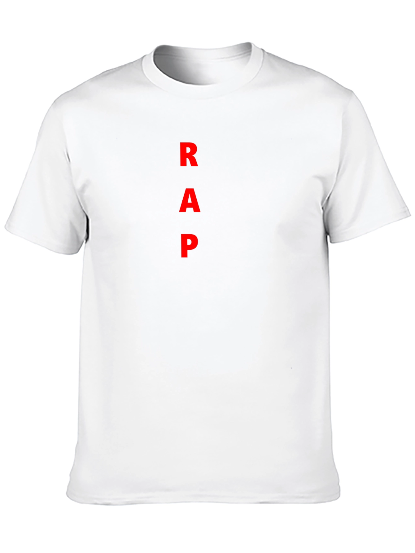 Mens Black T-Shirt with Red RAP Text
